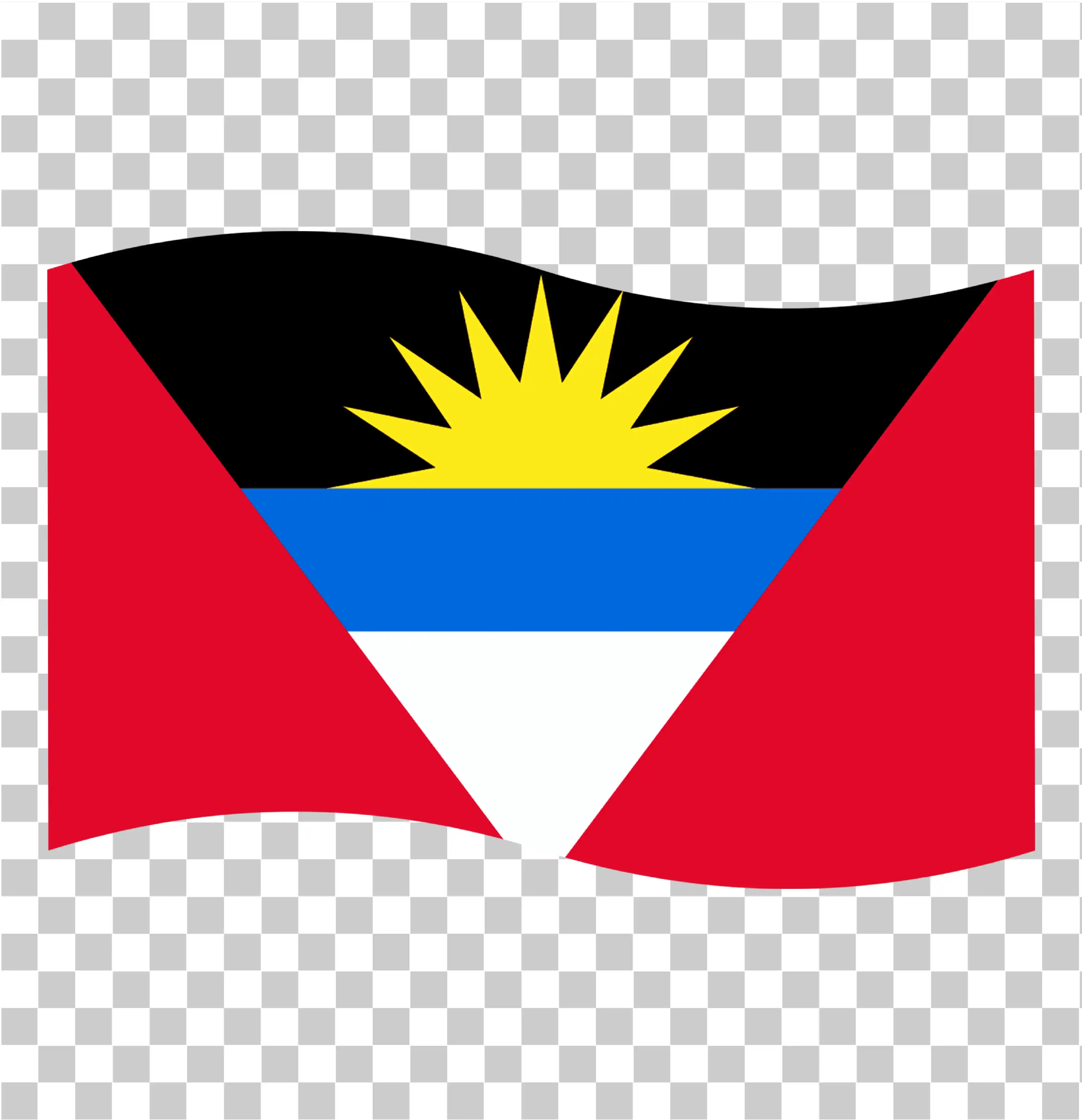Flagg av Antigua och Barbuda, Antigua och Barbuda flagga, Antigua Flag, Flaggvektor, WAVING FLAG, Världens flaggor, 