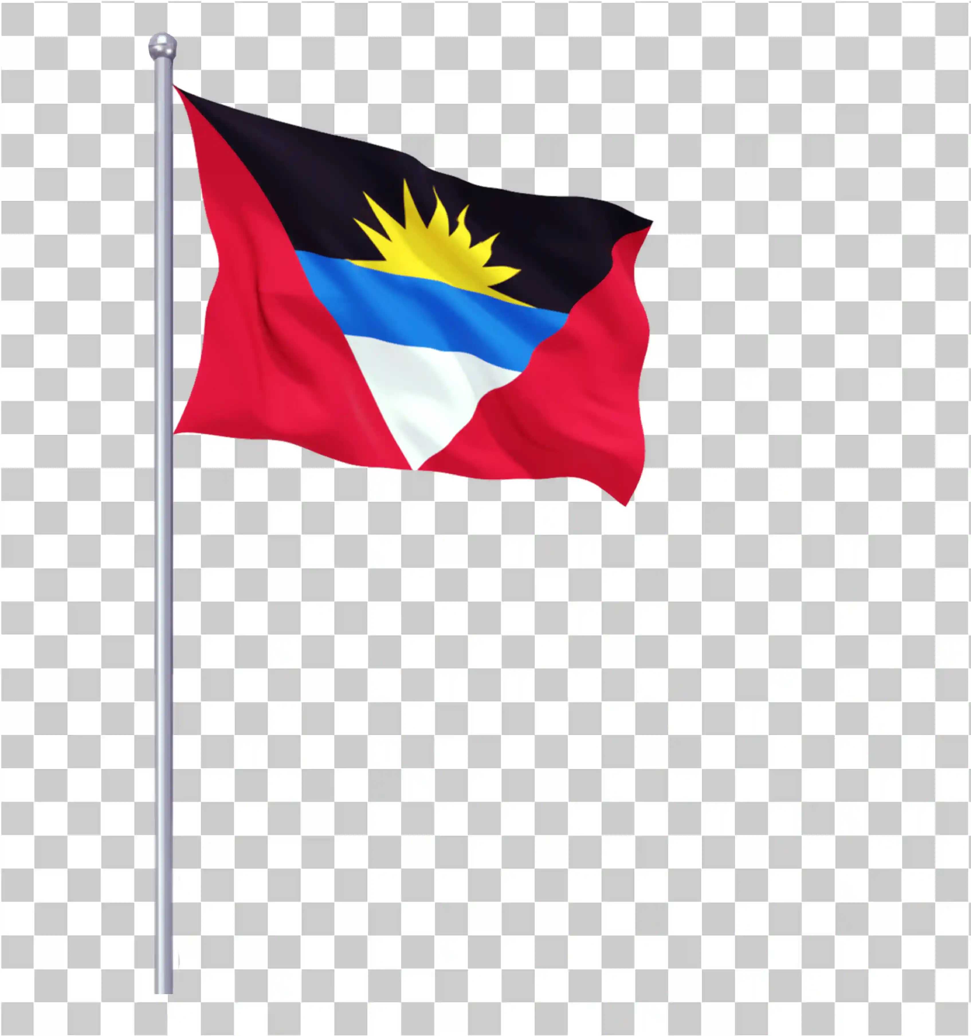 Steagul lui Antigua și Barbuda, Antigua Steag, Steagul național PNG, Flying Flag Flag, Culorile naționale Antigua și Barbuda, 