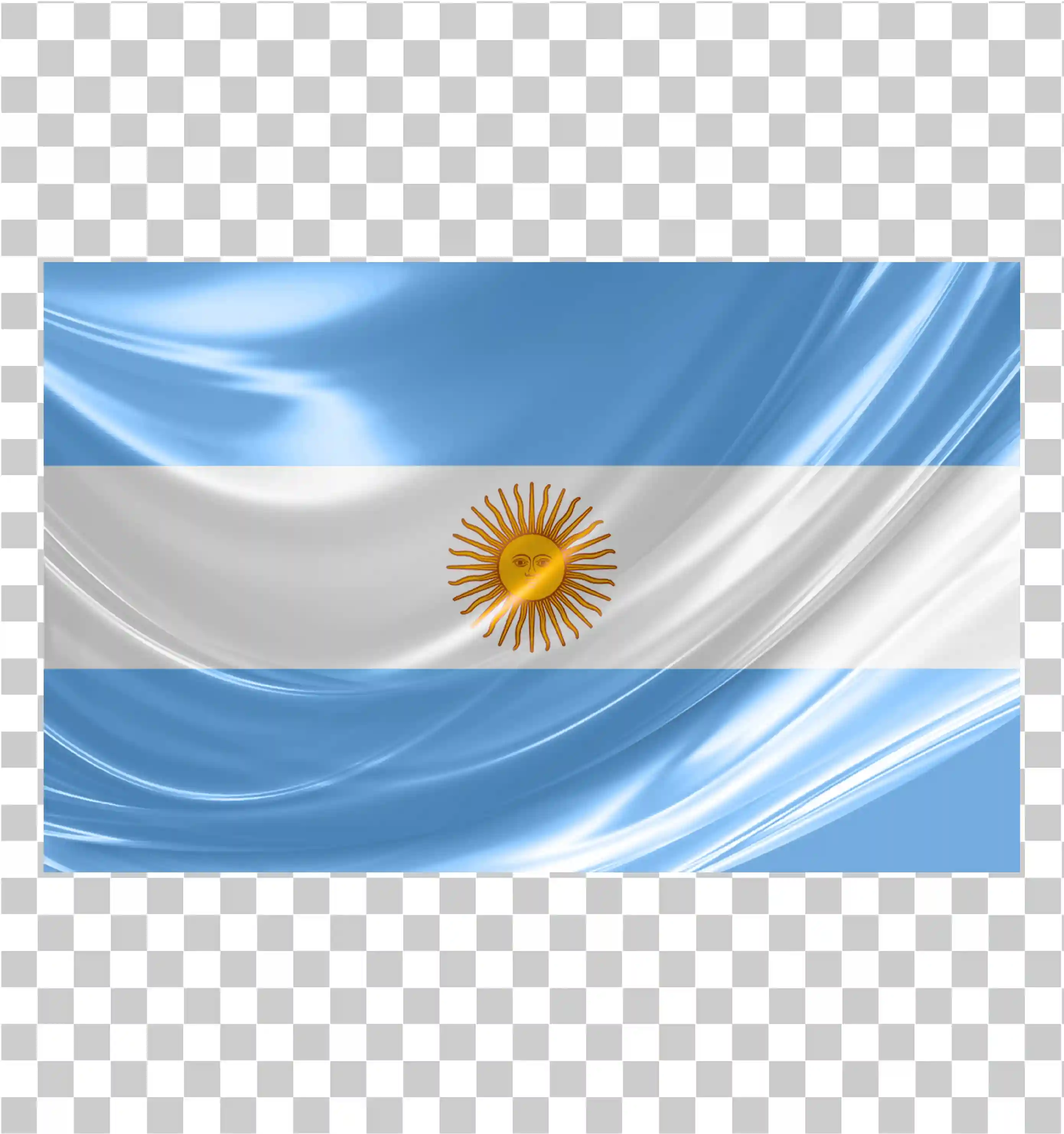 Флаг Аргентины с солнцем мая - текстура ткани Png Argentina Symbol & National Colors, 