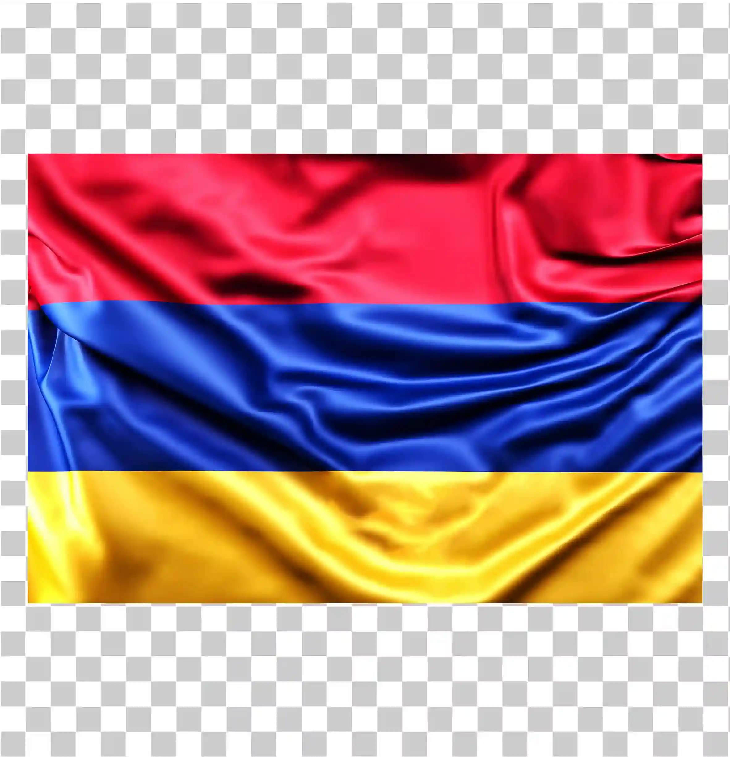 Flag of Armenia Vector Illustration - Waving National Flag Clipart, Utskrivbart landsflagg med tekstur og presidentdesign, 