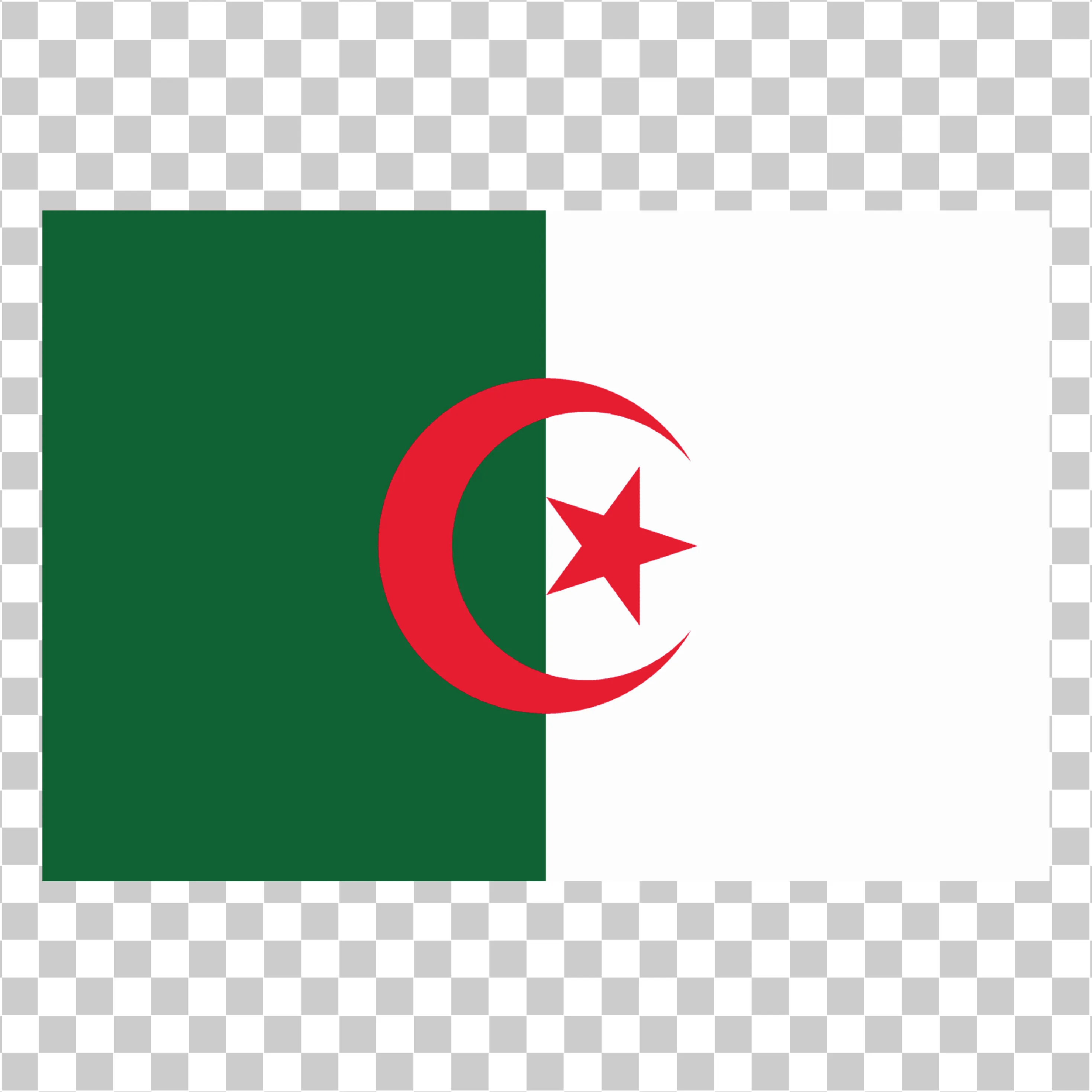 Algerian lippu png, Algerian lippu, Vihreä ja valkoinen lippu punaisella kuu ja tähti, suorakulmio Algeria -lippu, läpinäkyvä taustavektori, 