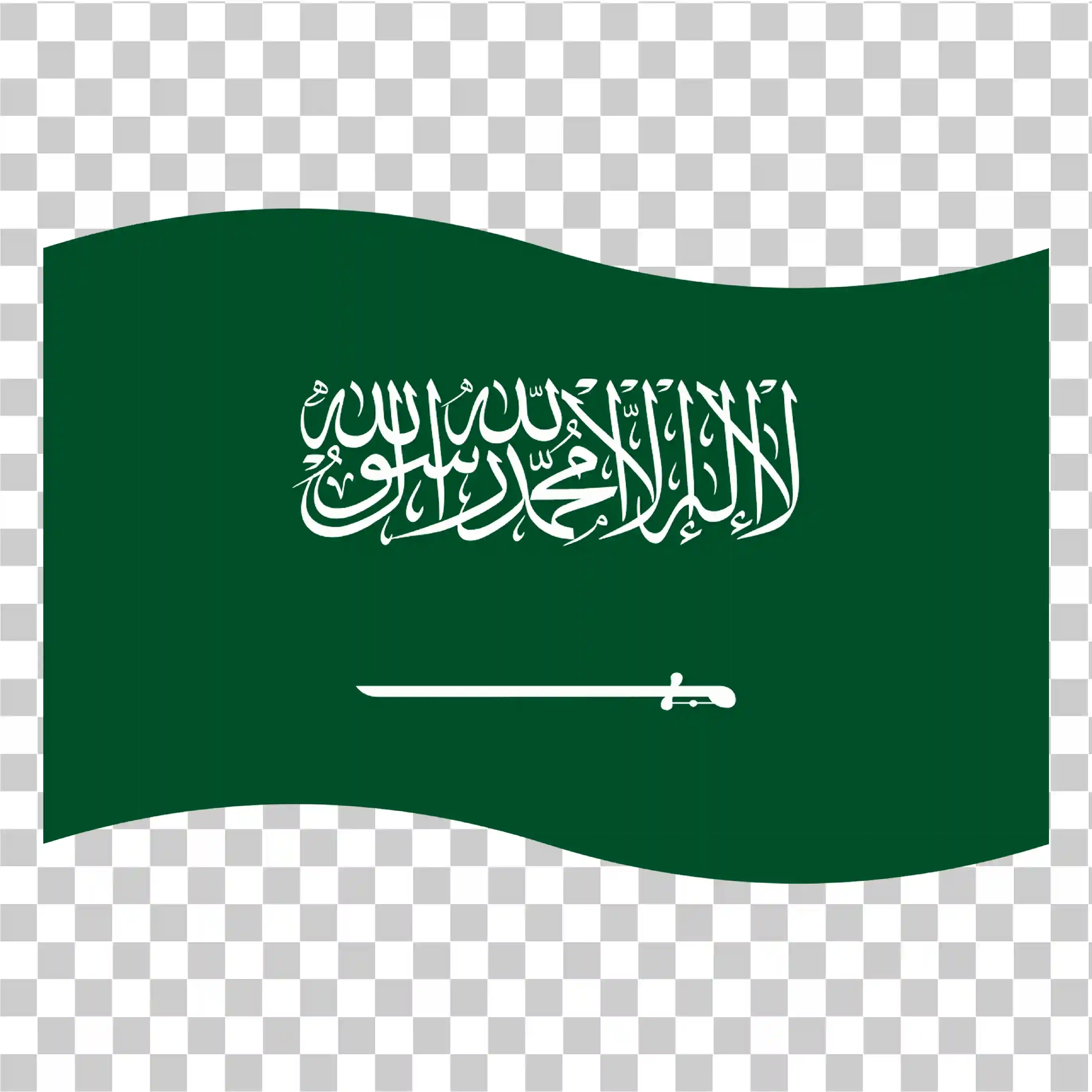 사우디 아라비아 플래그, 칼이있는 녹색 깃발, 칼마, 흔들리는 깃발, 비행, 전국의 날, KSA, PNG, 