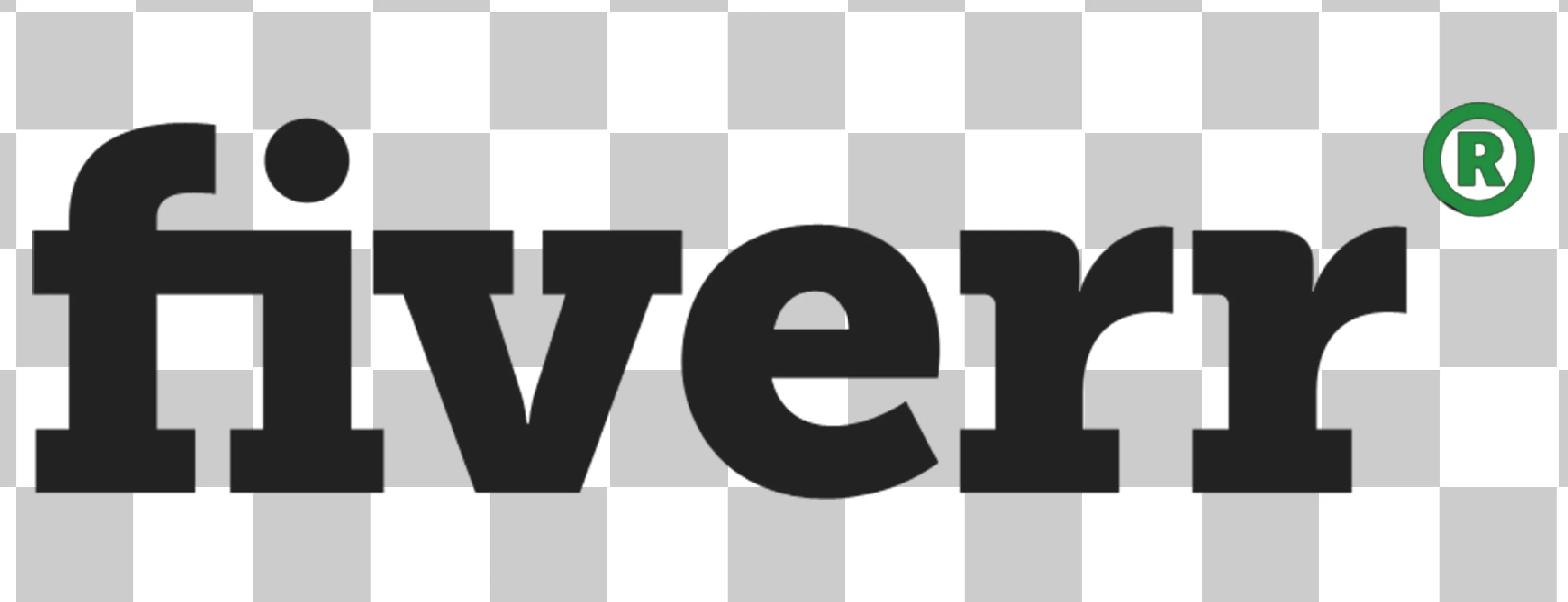 Fiverr PNG -logotyp - Ren transparent ikon i svart & grön för frilansare och digital marknadsföring, 