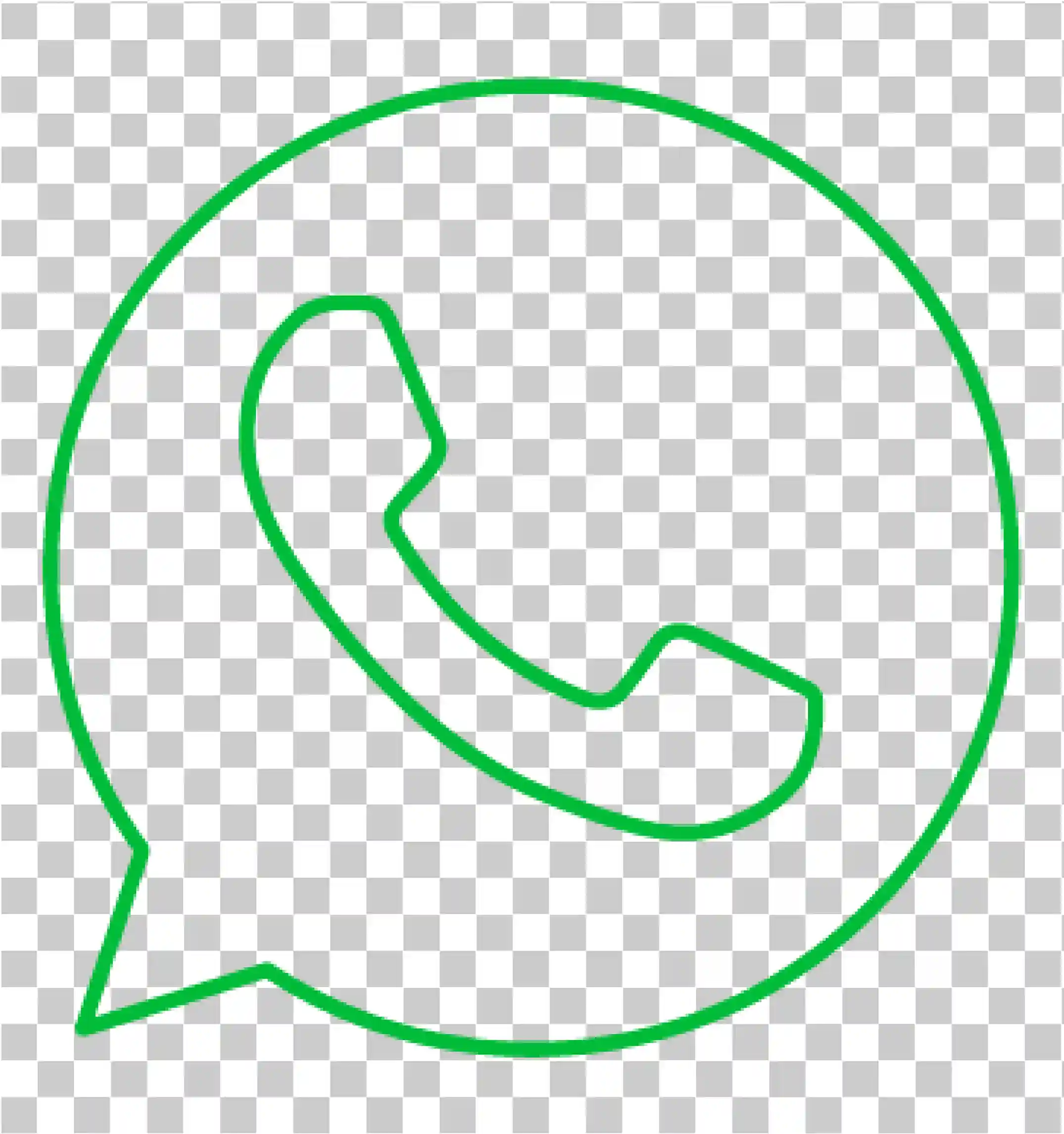Whatsapp, Esquema de whatsapp, Logotipo de whatsapp png, contorno verde, verde, icono, símbolo, Vector, Clipart, imagen, Mensajero, aplicación, web, negocio, Redes sociales, icono del teléfono, descarga gratuita, 