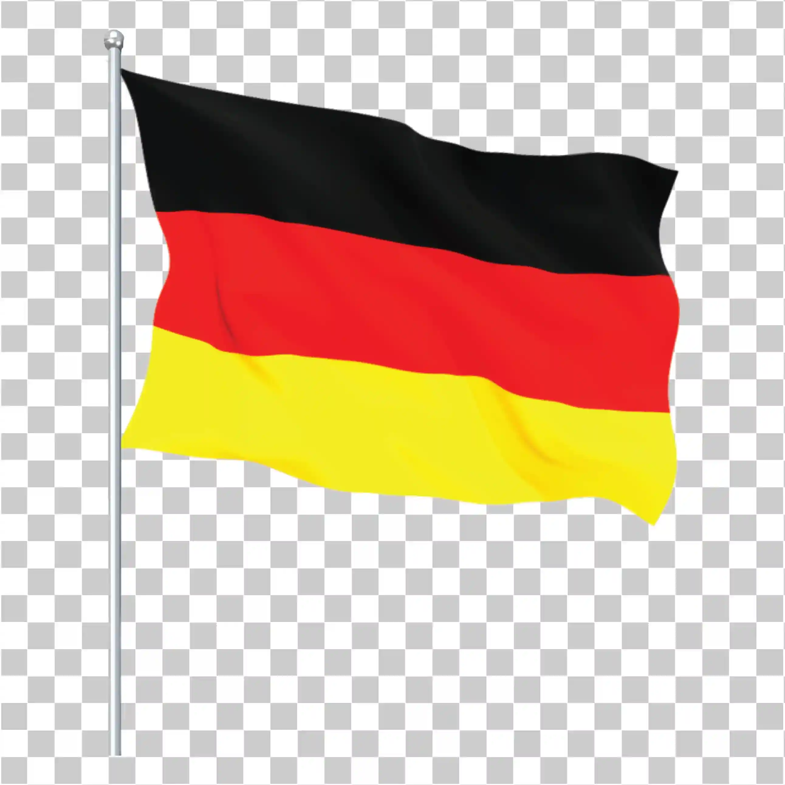 GERMANY FLAGIN FLAG cu pol png, Vector de pavilion național german, Descărcare gratuită a steagului culorilor Germaniei, 