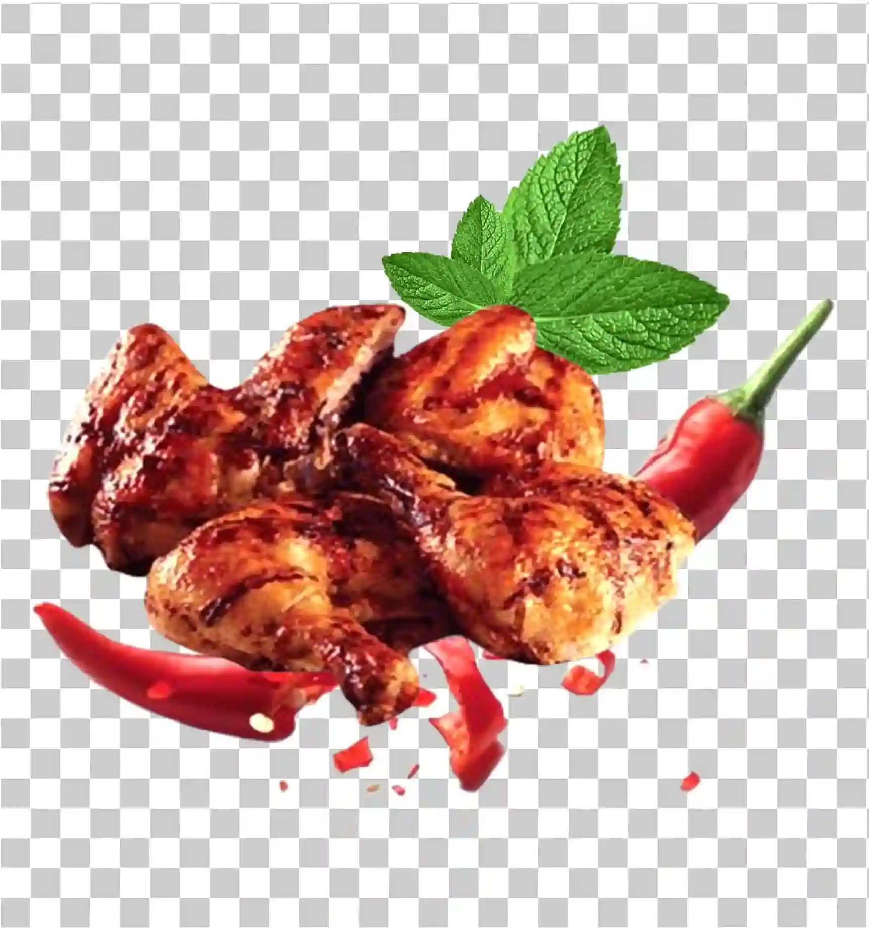 Жареная и тандури курица - барбекю, Жаркое, Chilli & Mint со вкусом курицы Png, 