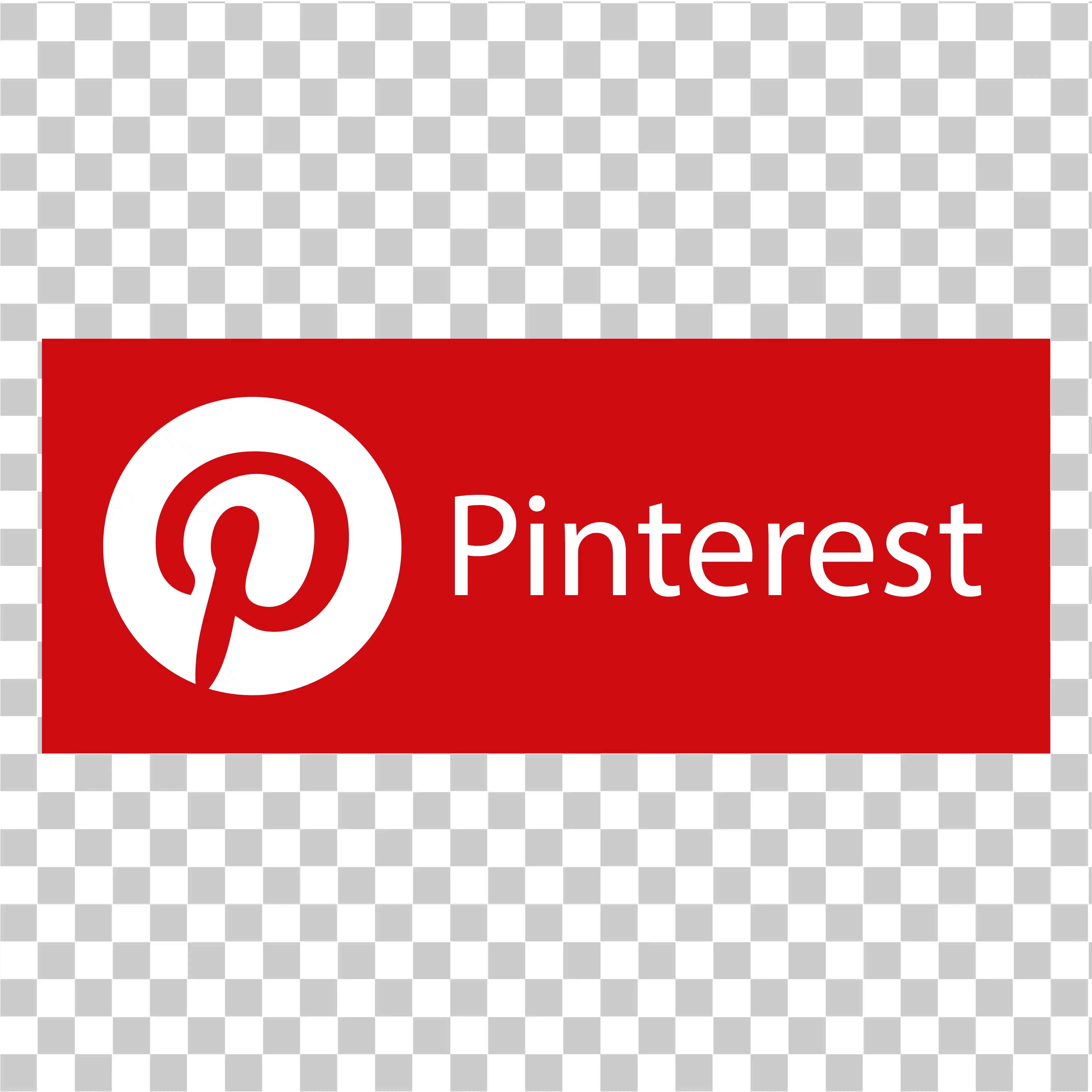 Pinterest -logo png, Suorakulmion banneri ja punainen valkoinen P -aakkoskuvake, Punainen tausta ja läpinäkyvä logovektori, Pinterest -sovelluksen lataus ja kuvat, 