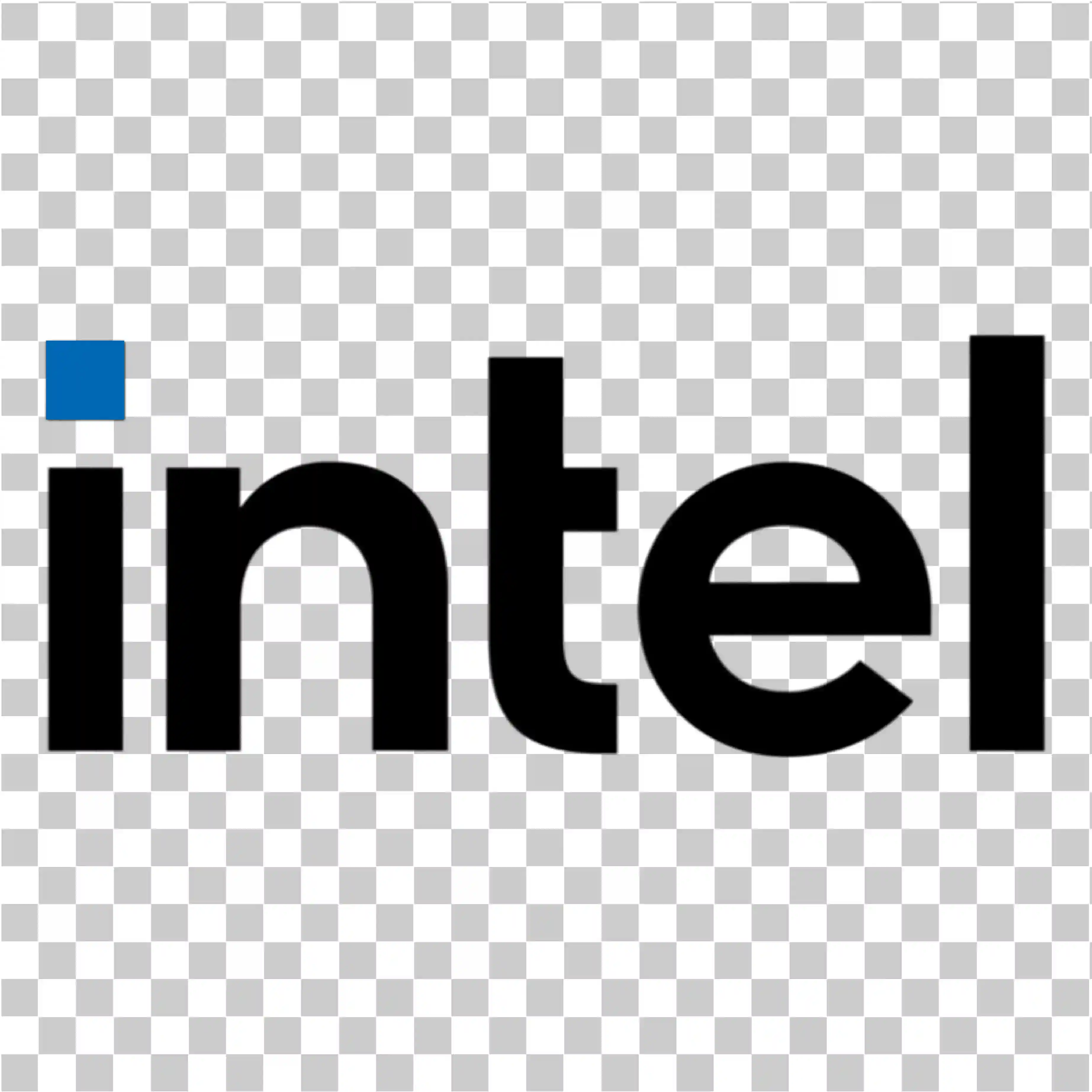 Intel Logo, Intel Processors, Black and Blue Text PNG, Intel Technology, Company Branding, 