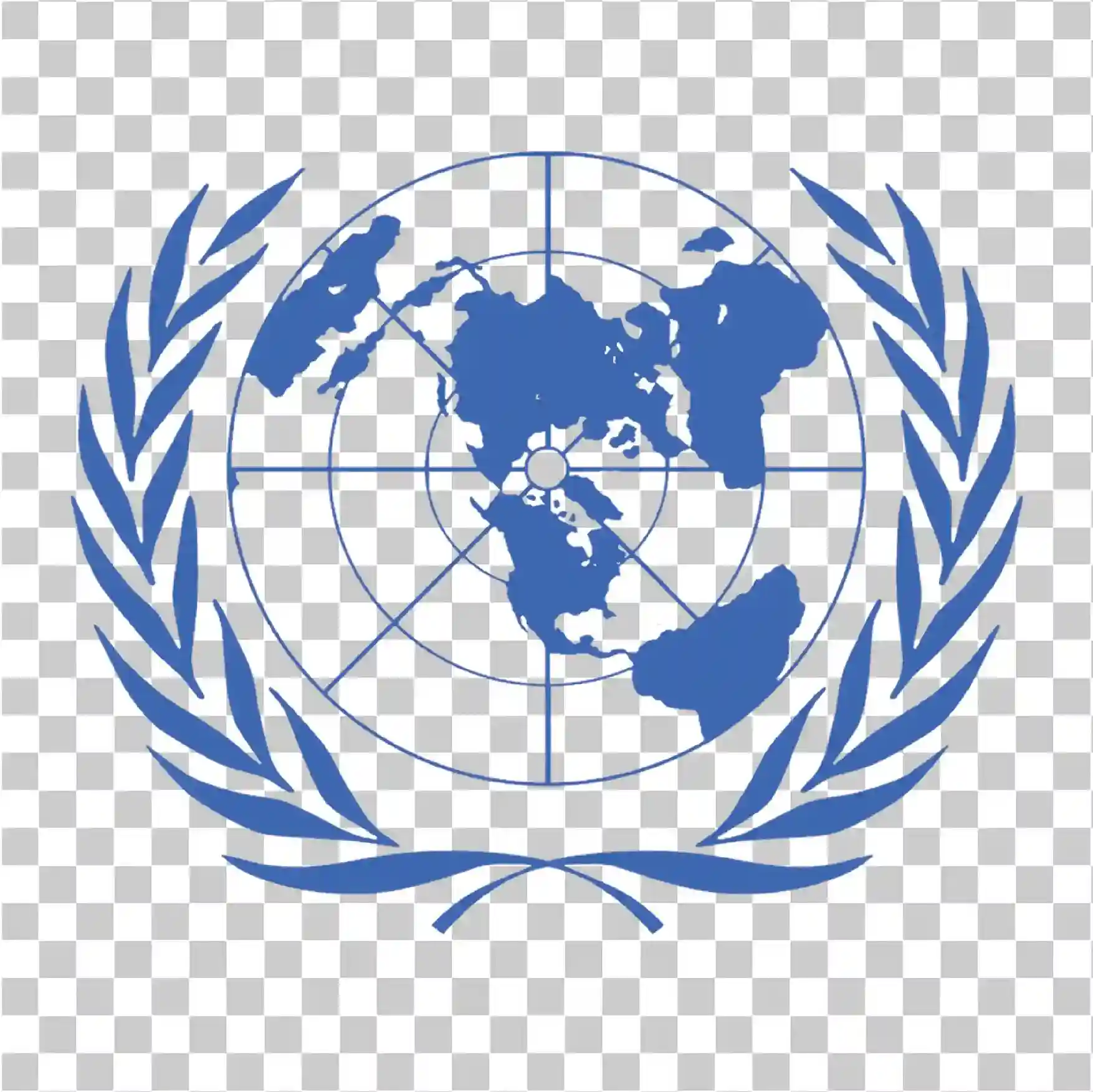 Emblema de la bandera de las Naciones Unidas, Logotipo azul de la ONU PNG Descargar, 