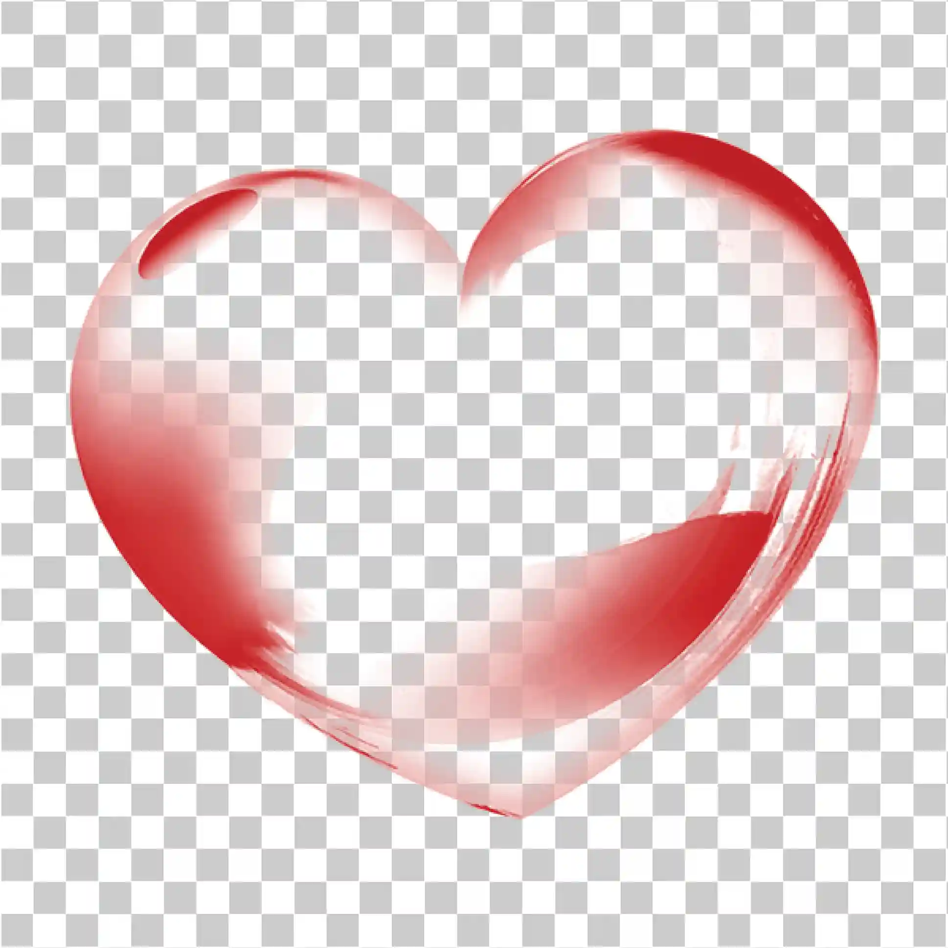 Heart PNG, 3D Red Heart, Romantic Love Symbol, 