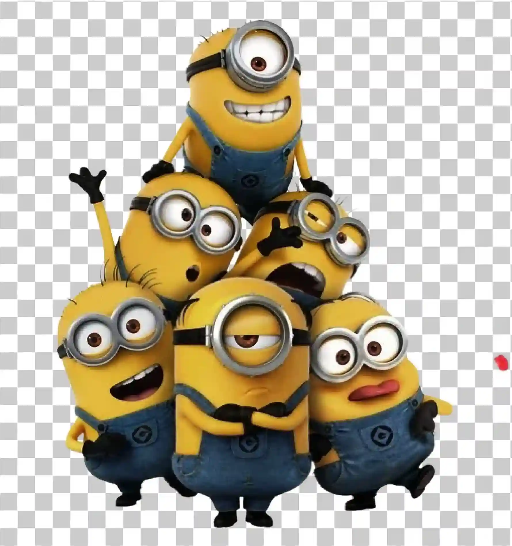 Kevin, Bob, Tim, Carl, Mel, Dave & Jerry Minion Png, Minion, 