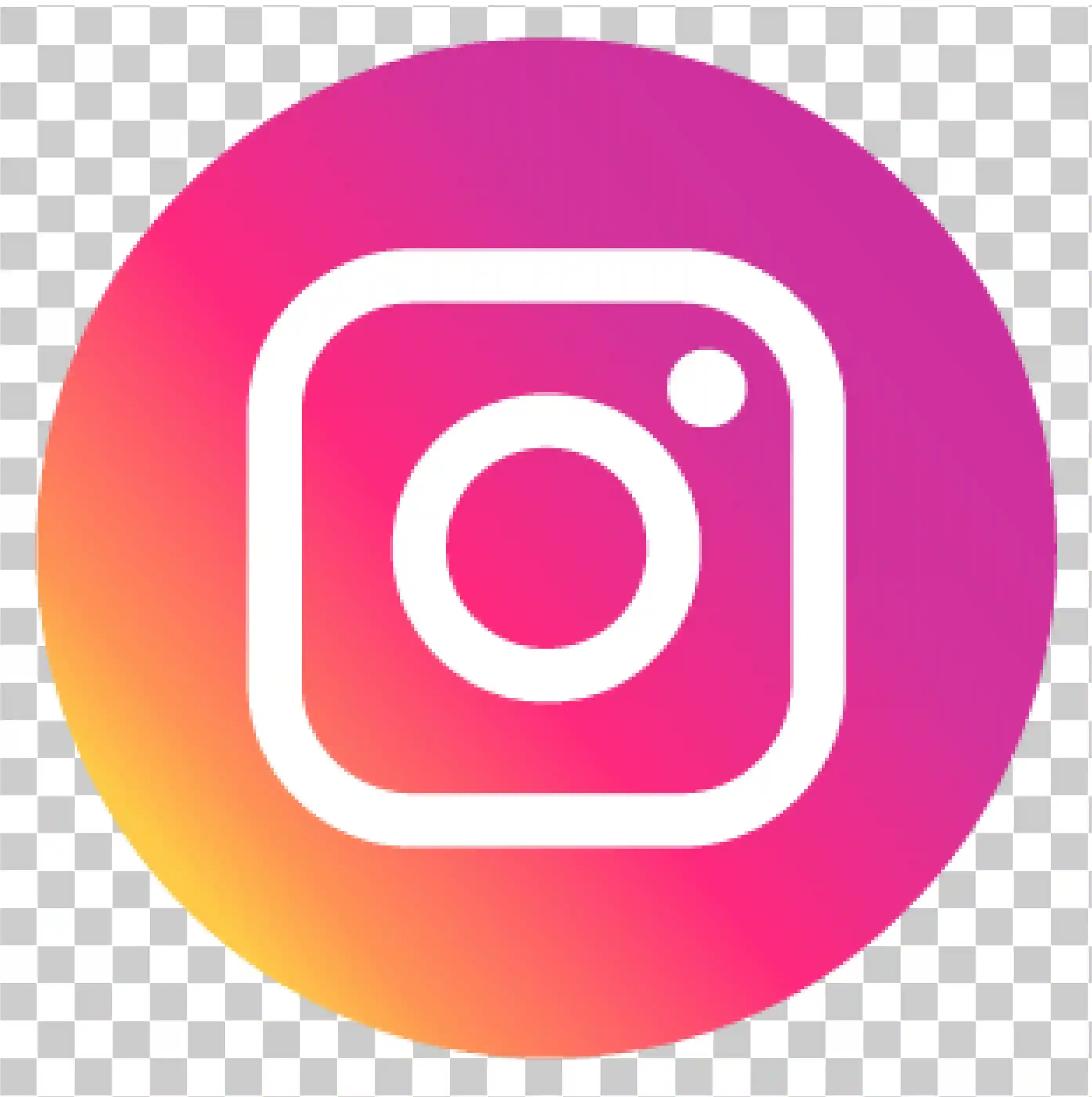 Logo -ul Instagram PNG, Pictograma Insta, Vector logo IG, Circle PNG, Pătrat, Rotunjit, Fundal transparent, Autocolant cu gradient roz și auriu, 
