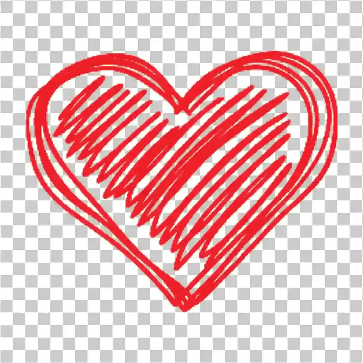 Hand drawn heart, red heart png, love heart drawing, 
