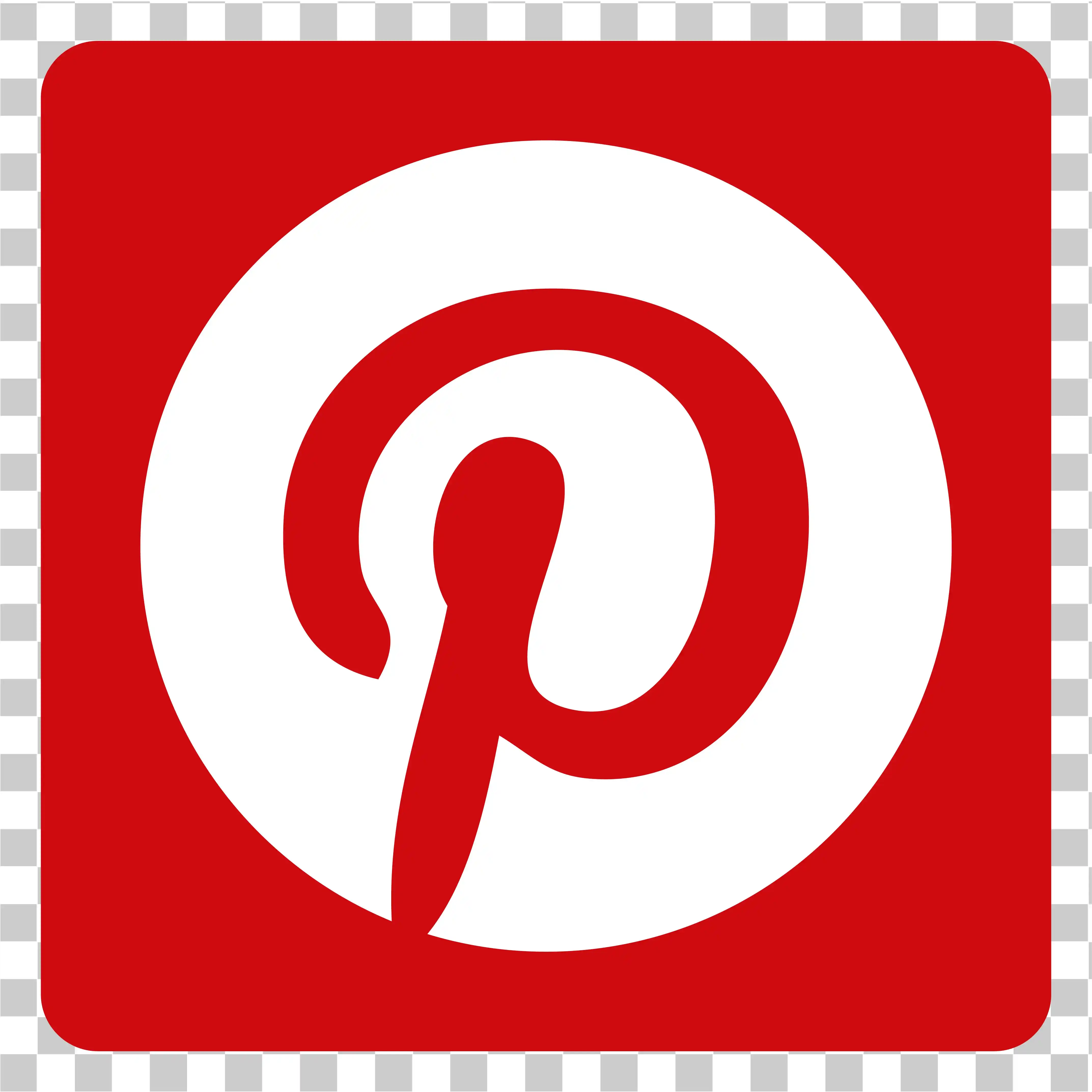 Pinterest logo png, Icone Pinterest, Rettangolo logo P rosso e bianco, Vettore di sfondo trasparente, Download dell'app Pinterest, e immagini, 