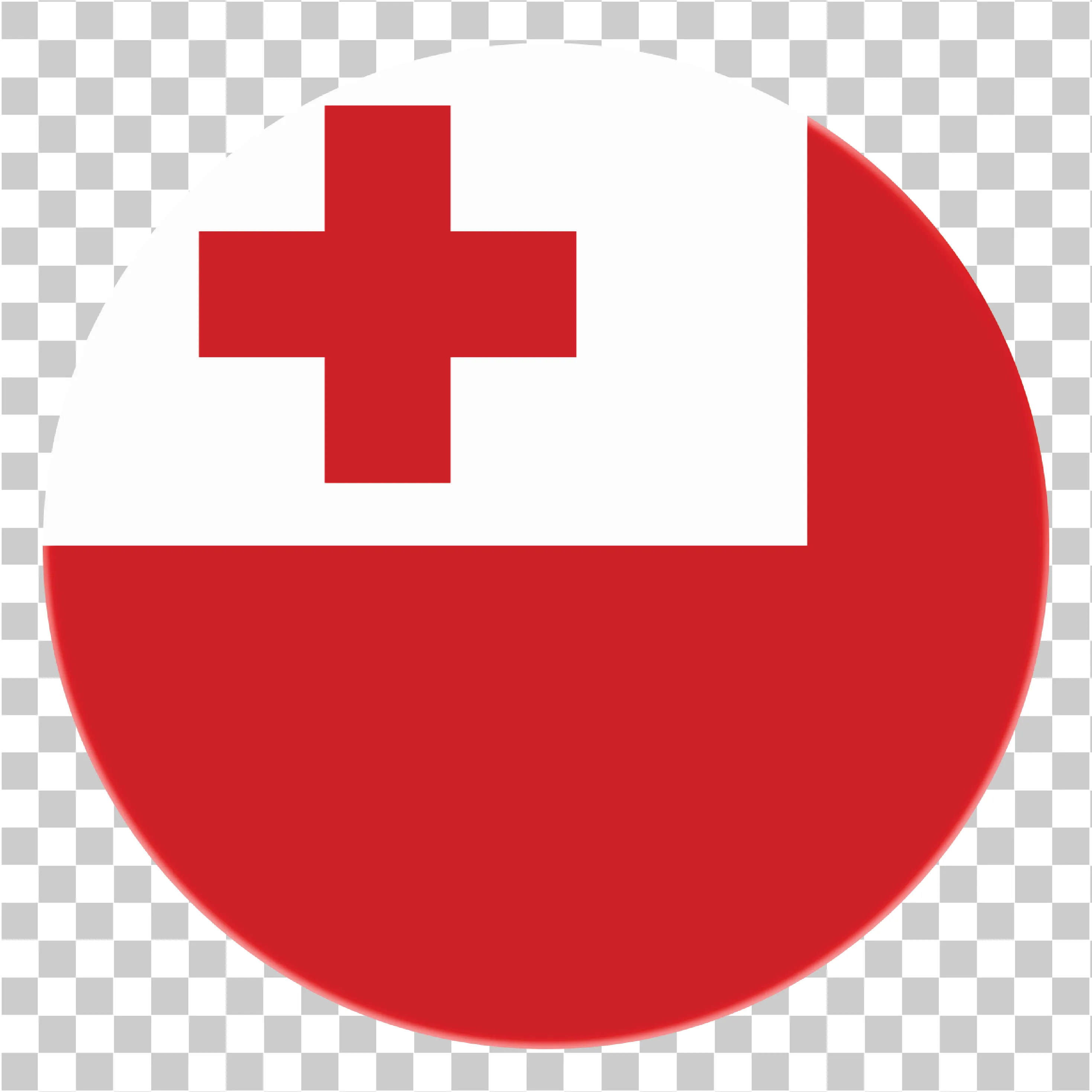 Drapeau rond des Tonga PNG, Drapeau national circulaire des Tonga Télécharger, 