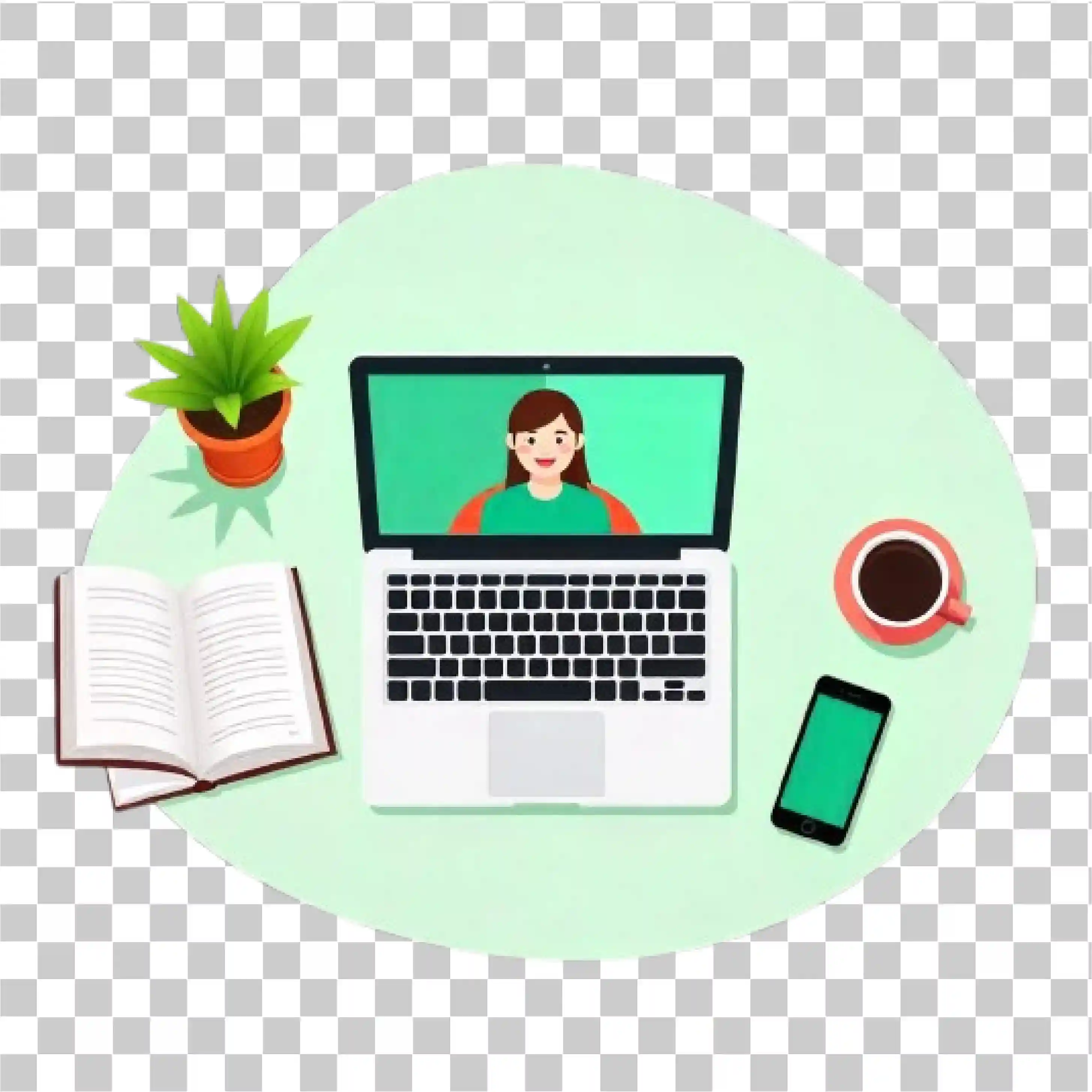 Laptop and Desktop PNG - Flat Design Illustration, Forretningsarbeid og informatikk, 