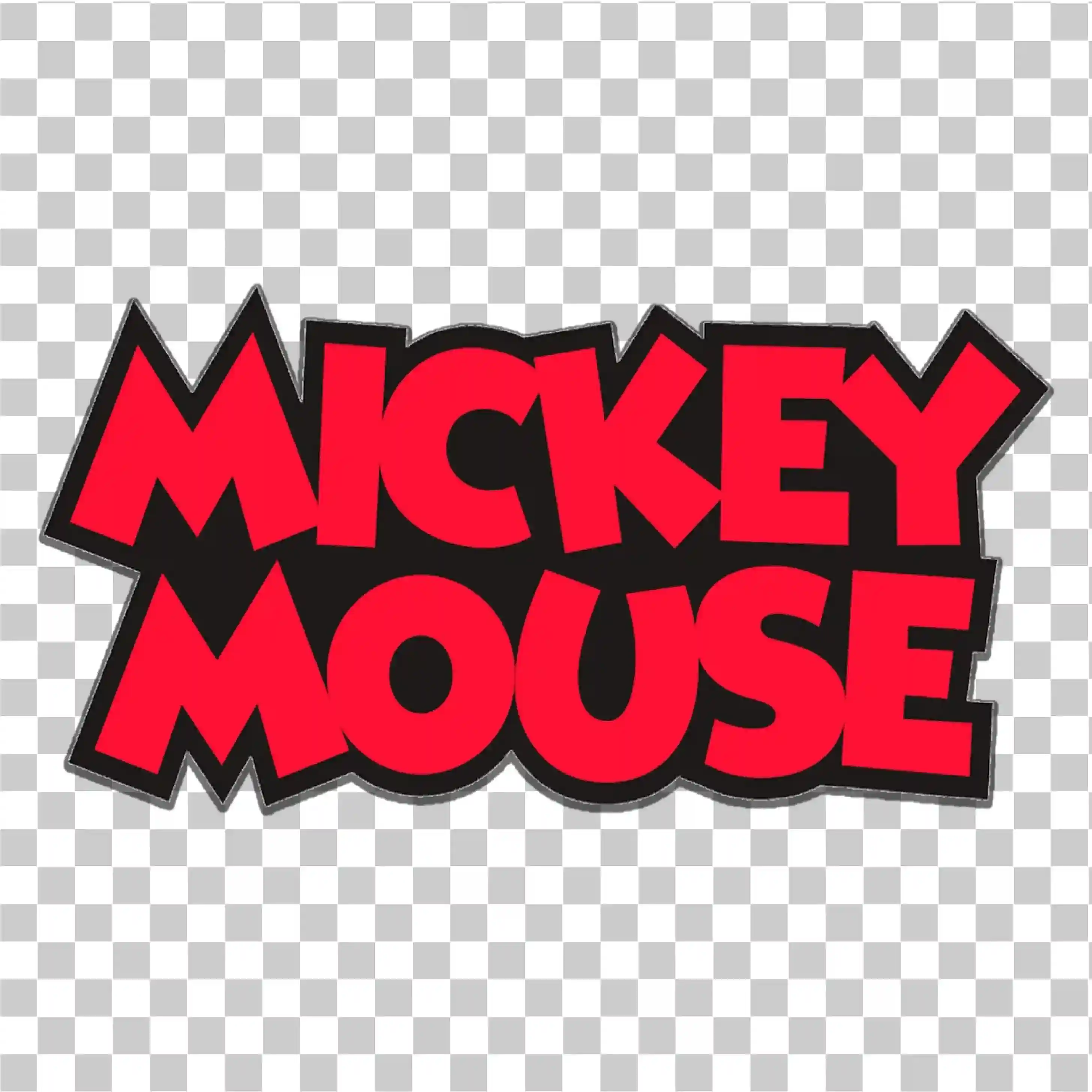 Mickey Mouse -logo, Mickey Mouse PNG, Red & Black Mickey Mouse, Minnie Mouse, 