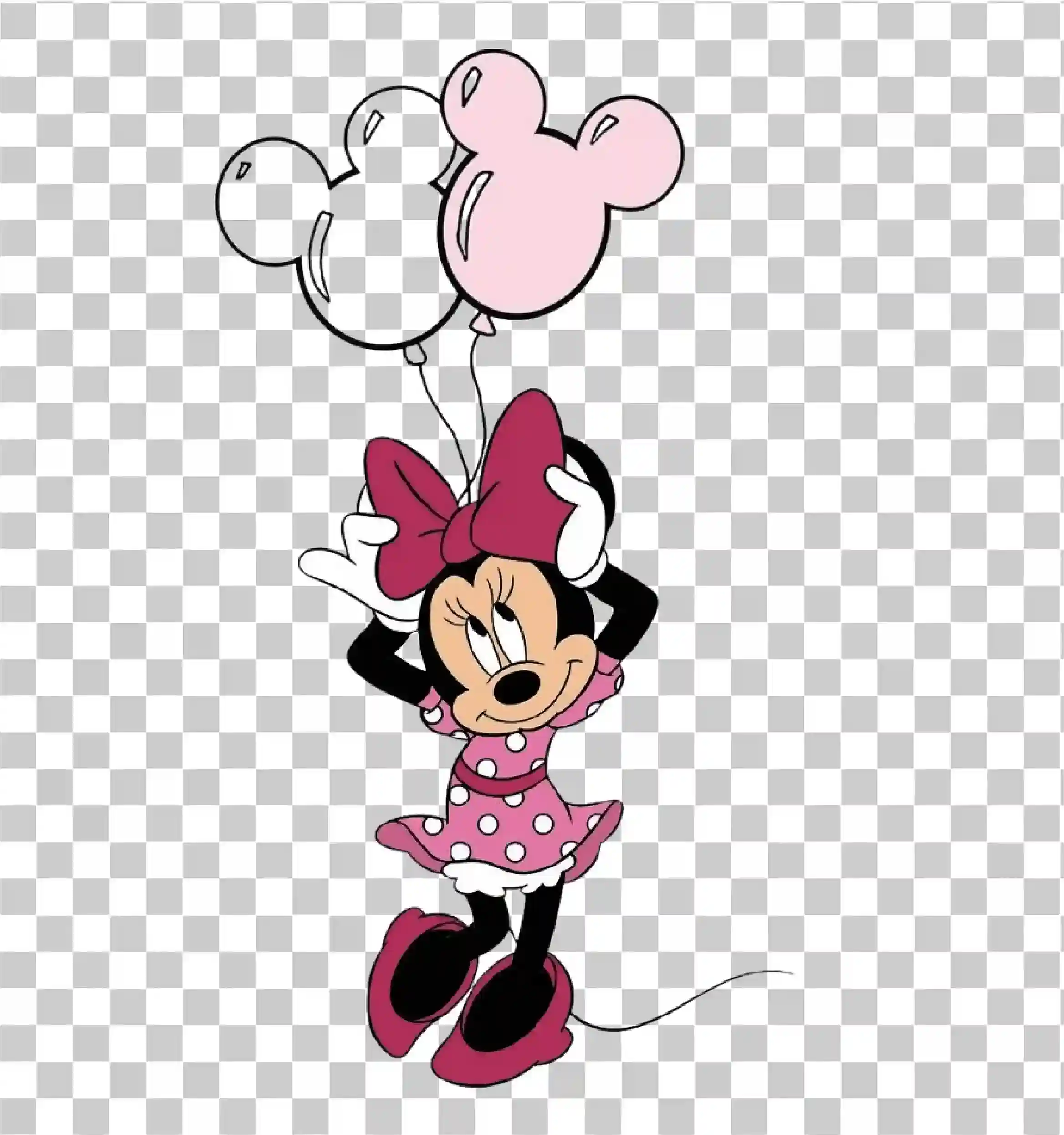 Minnie Mouse, Baby Minnie Mouse, Tecknad film, Klistermärke PNG & Minnie Mouse Balloons, rosa, 