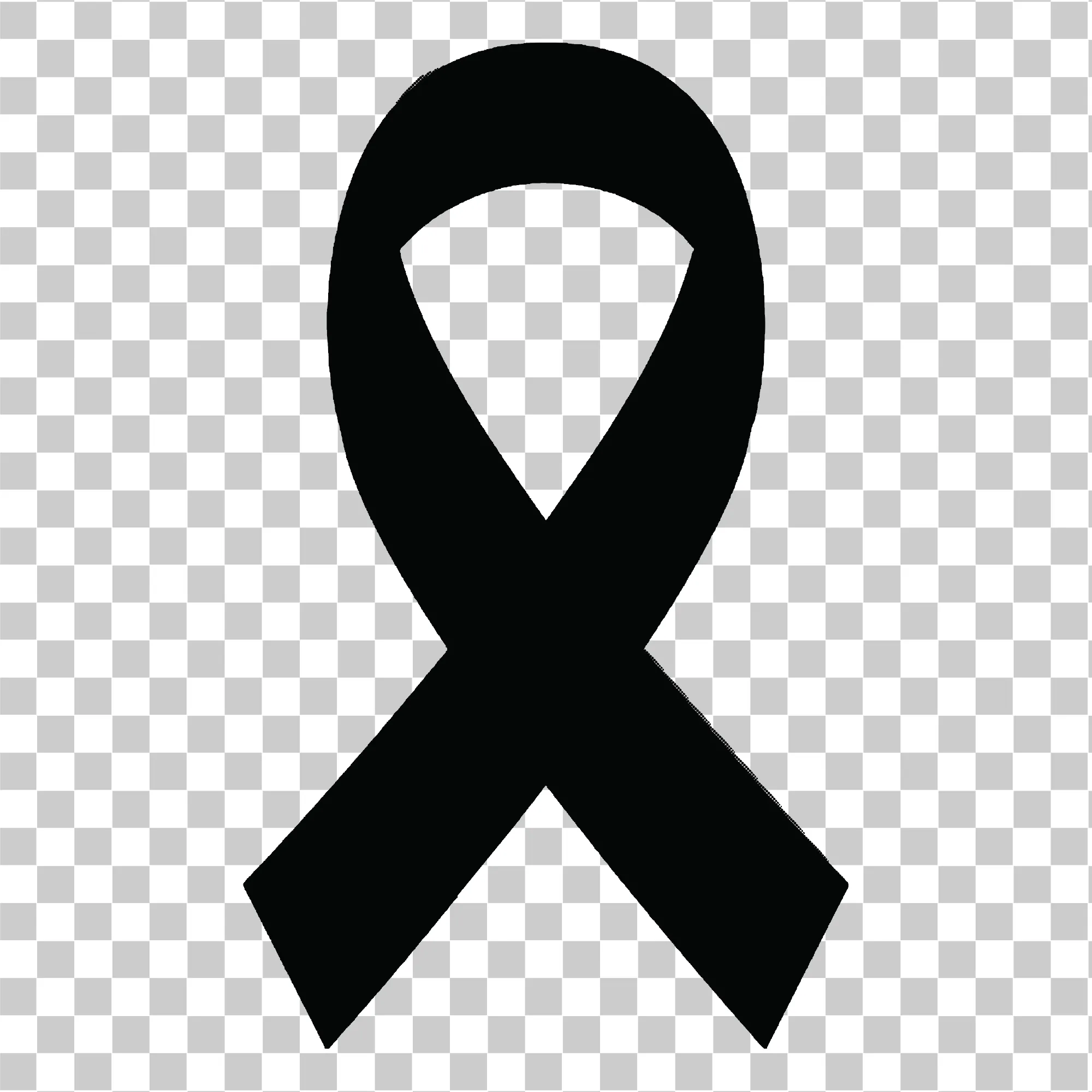 Rouwlint, Awareness Ribbon Symbol, Zwarte zijden boog en lint png, 