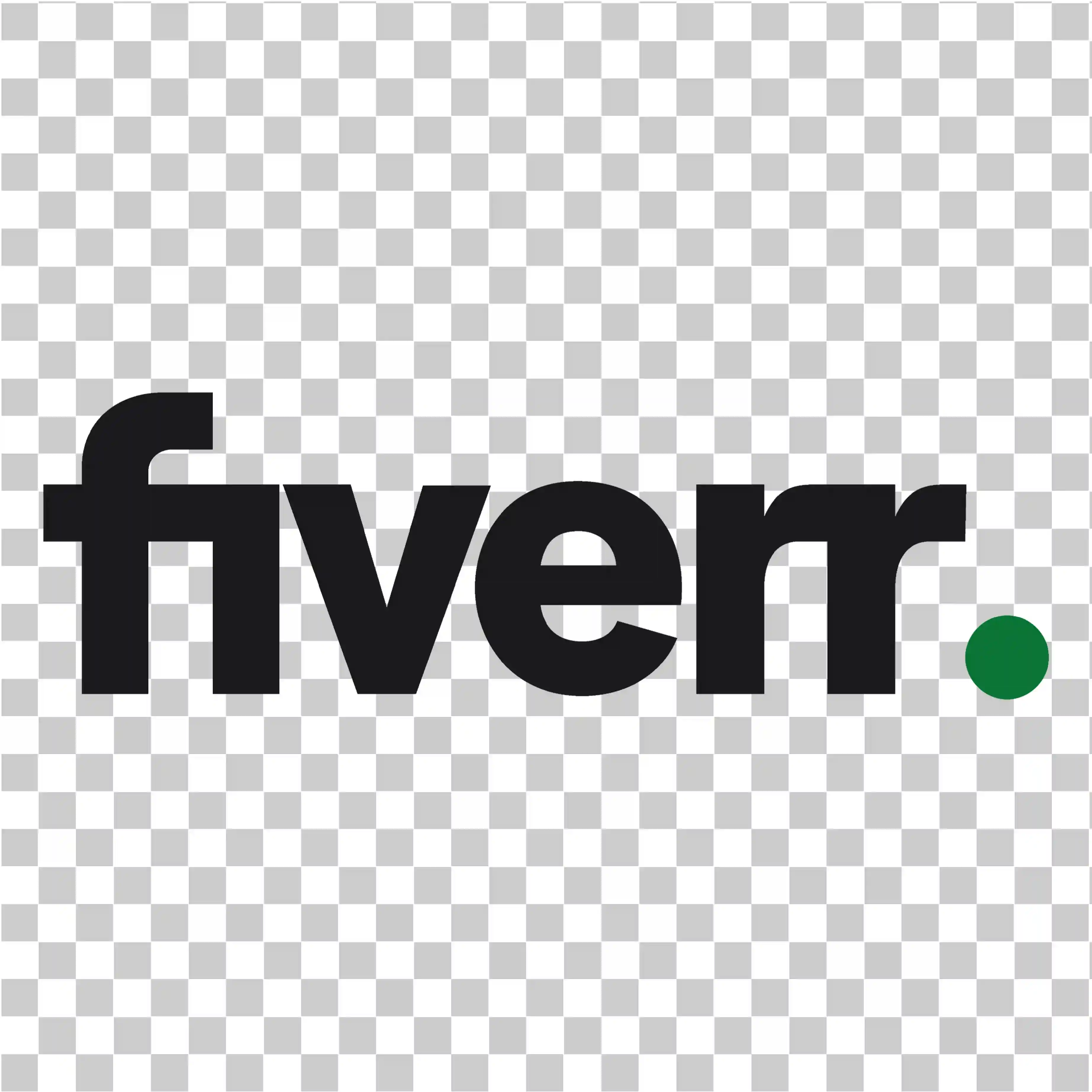New Fiverr Logo PNG – Clean Transparent Icon in Black & Green for Freelancers & Digital Marketing, 