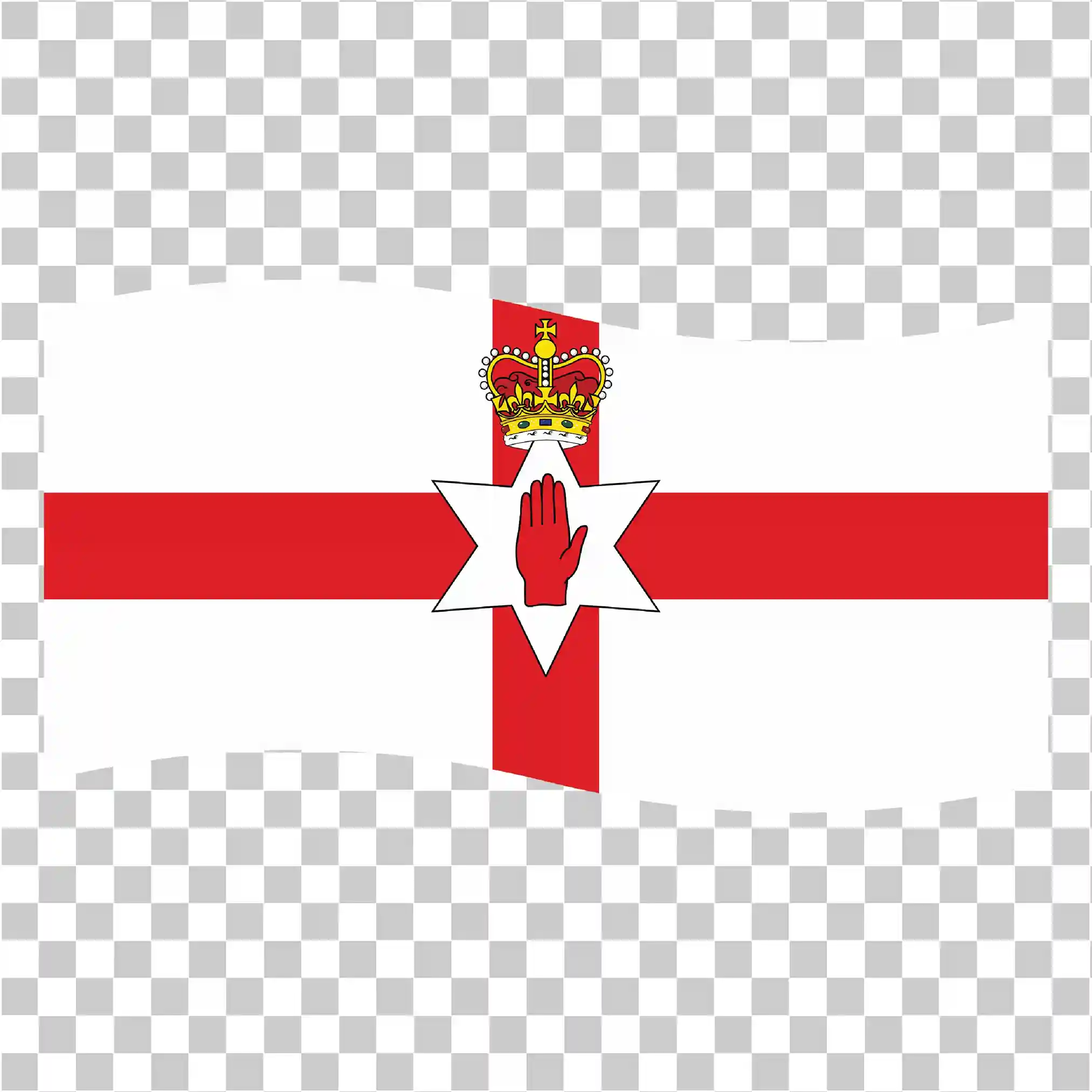 Viftande Ulster Banner Flag PNG, Nordirland Röd Hand Symbol, 