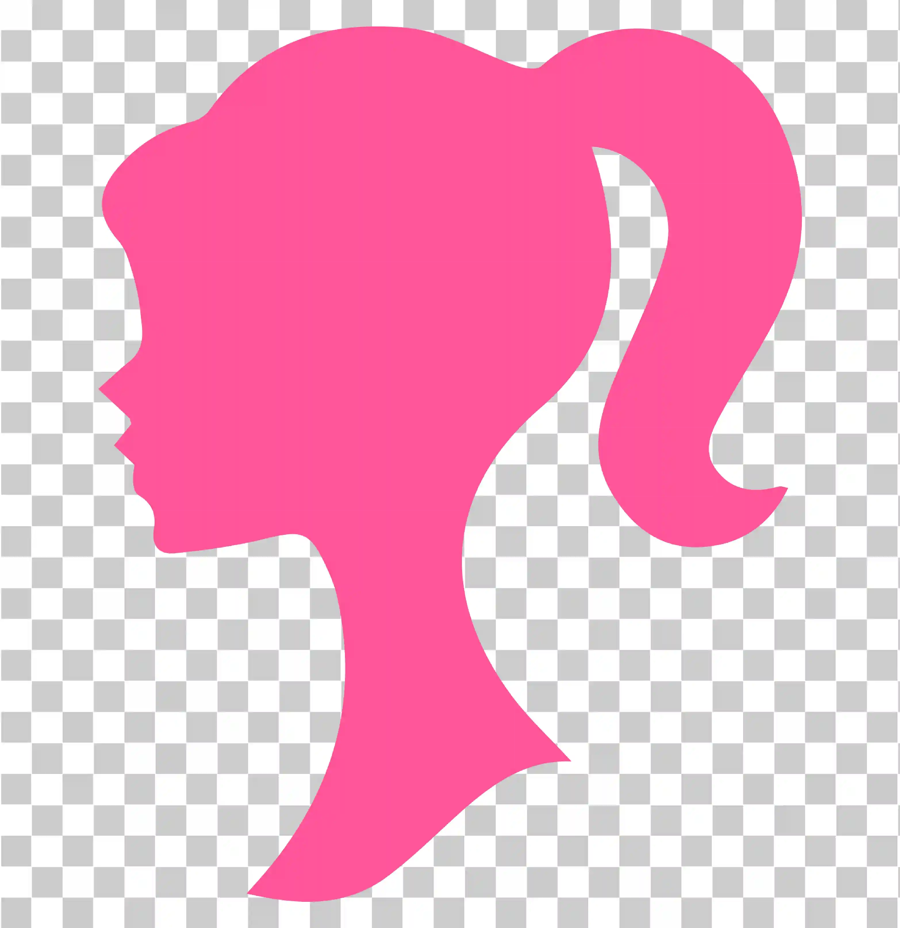 Pink Barbie Logo, Barbie Head Logo, Pink Barbie & Barbie PNG, 