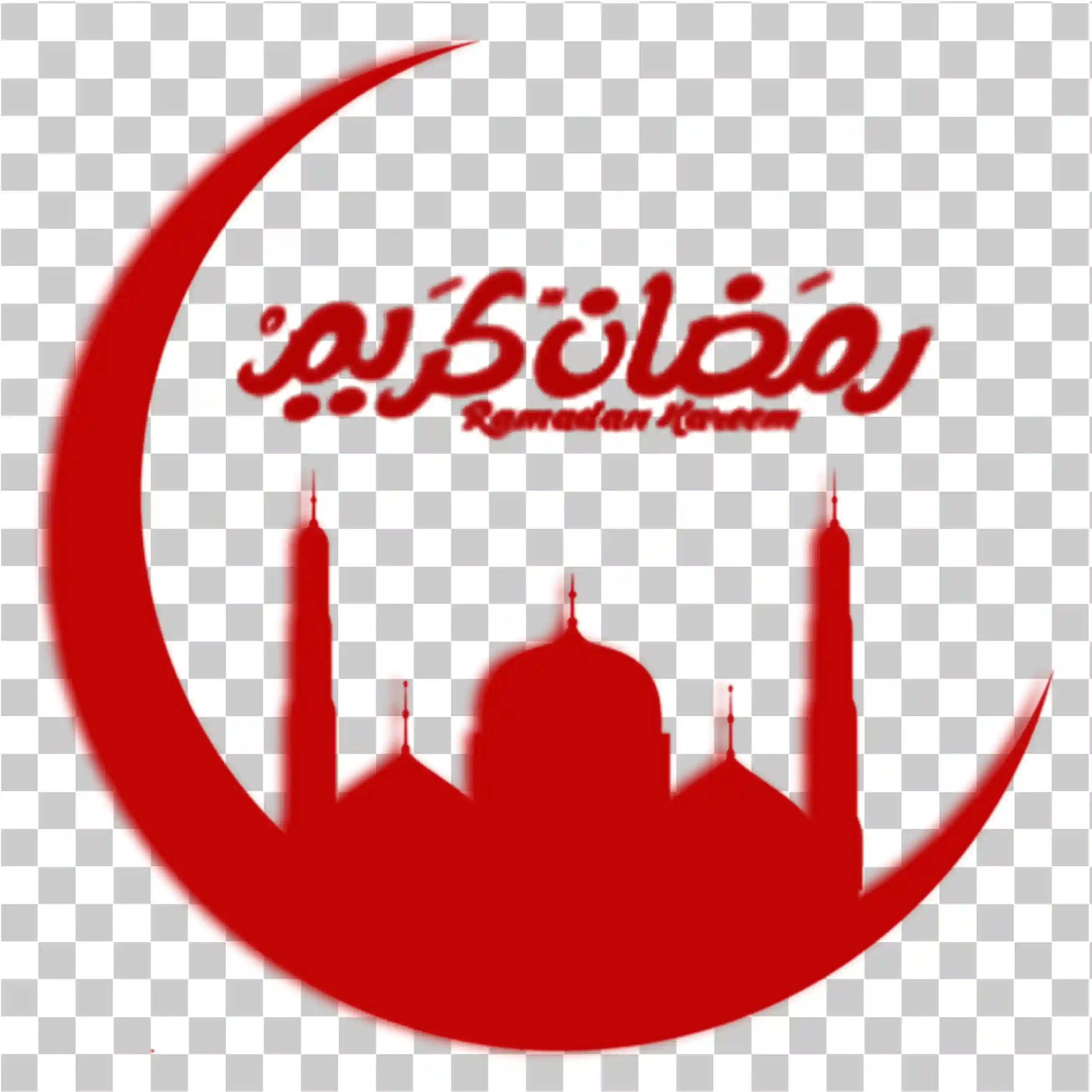 Ramadan Kareem Bối cảnh, Mặt trăng đỏ Hồi giáo và nhà thờ Hồi giáo PNG, Ramadan Mubarak Vector, 