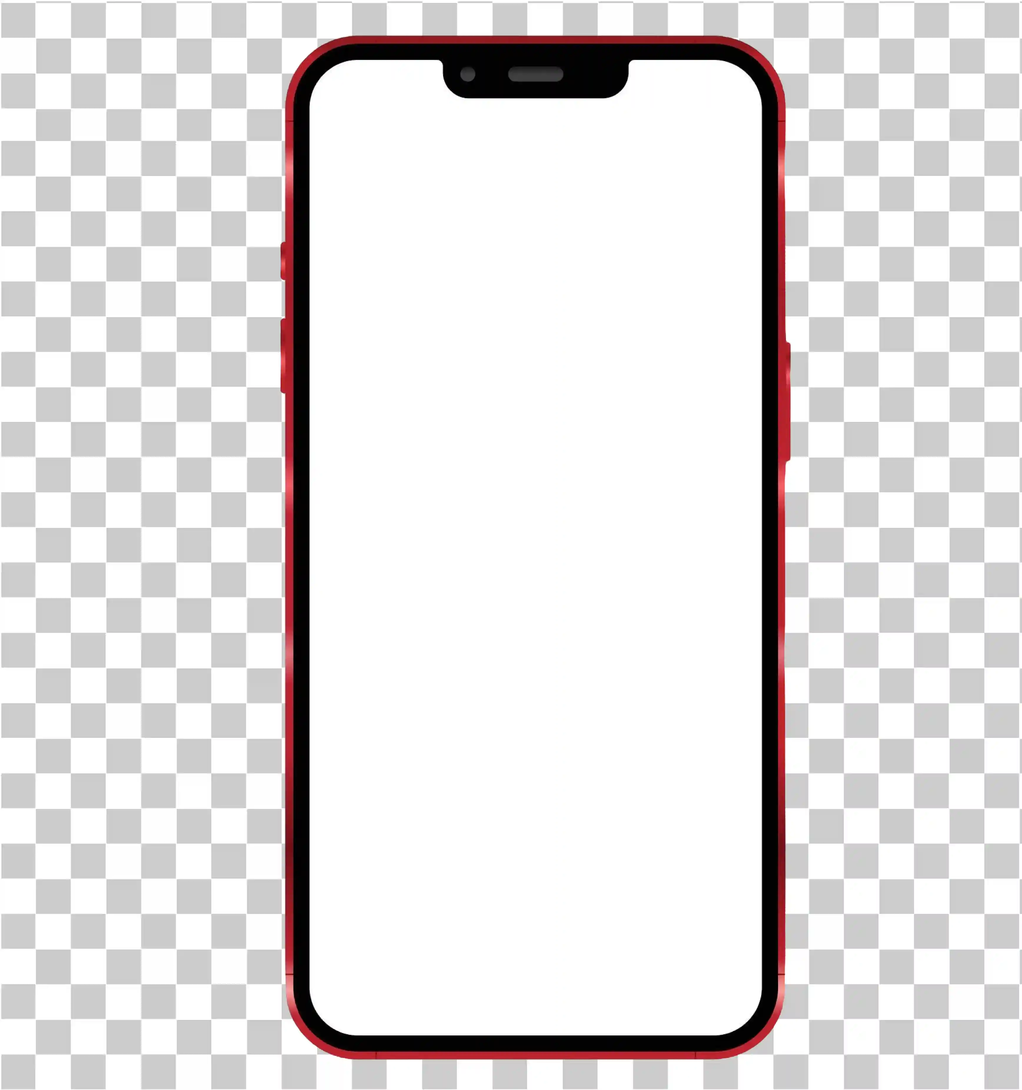 Červený telefon, Mobilní, Červený makep iPhone a iPhone PNG gadget, 