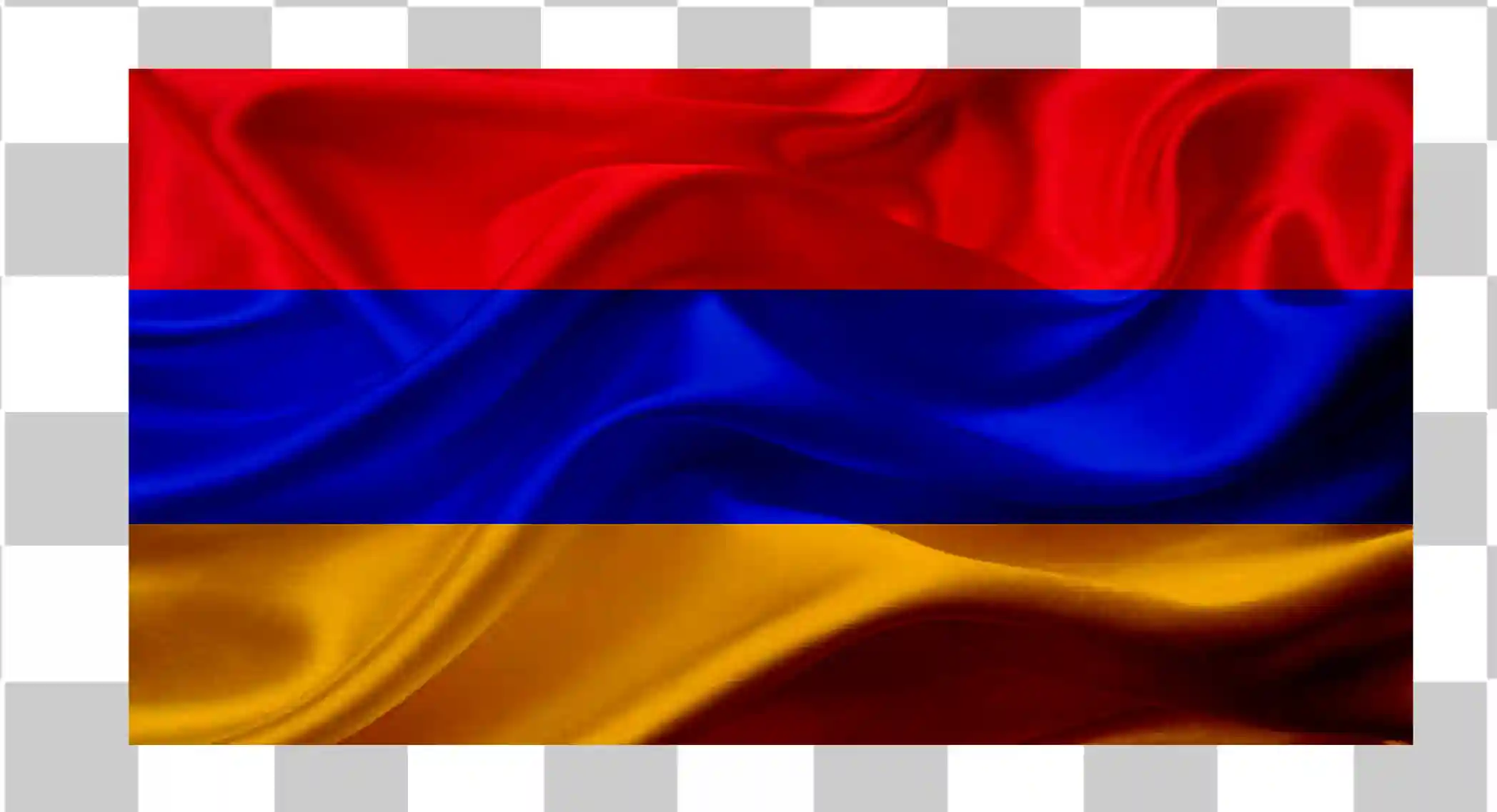 Flagge der Armenien wehne Nationalflagge Clipart, Druckbare Länderflaggenvektor & Seidenillustration, 