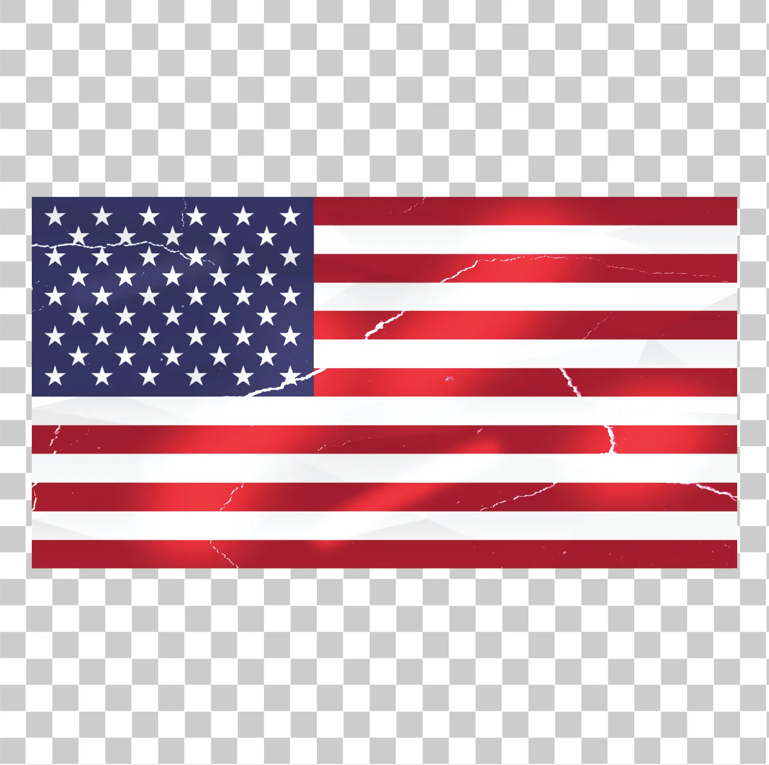 Amerikanische Flagge, US -amerikanische Flagge, USA National Flag PNG, Realistischer Flaggenvektor, Zerknitterte Papiertextur Clipart, 