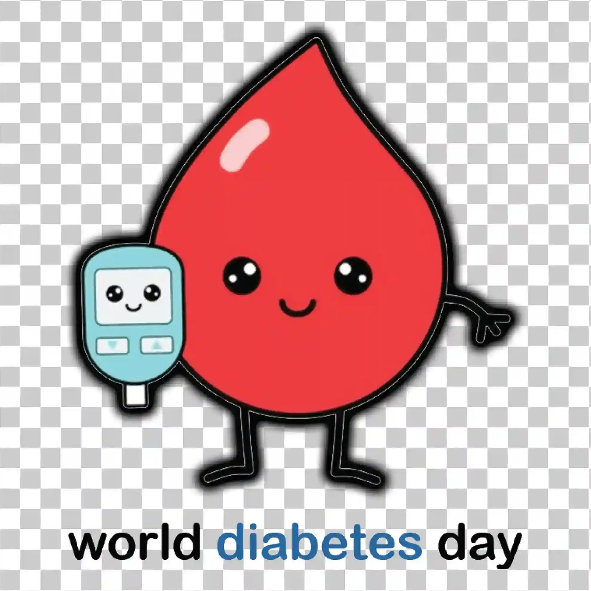 Conscientização sobre diabetes e monitoramento de açúcar no sangue para o Dia Mundial do Diabetes, png, 