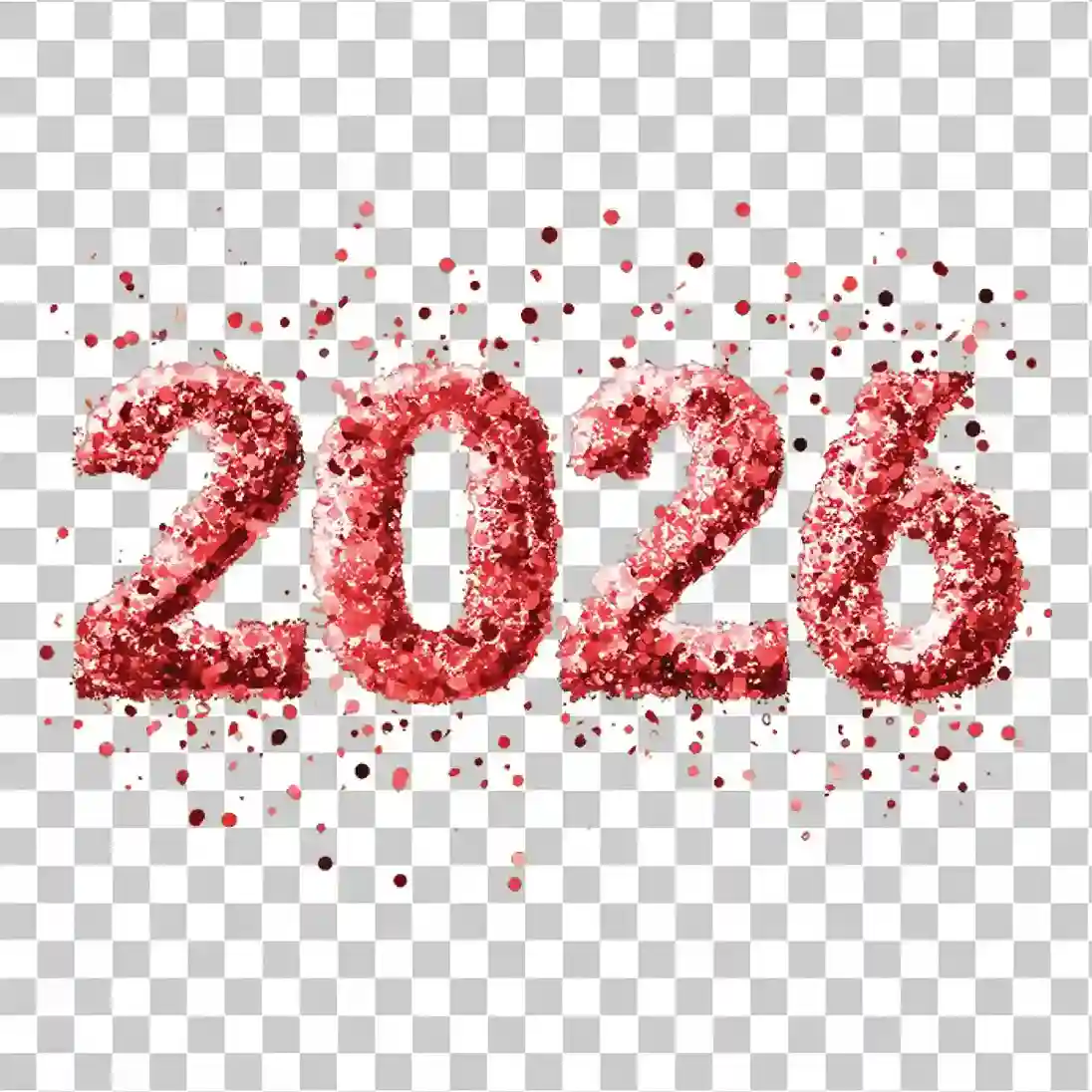 2026年新年快乐闪光烟花 PNG 庆祝活动, 