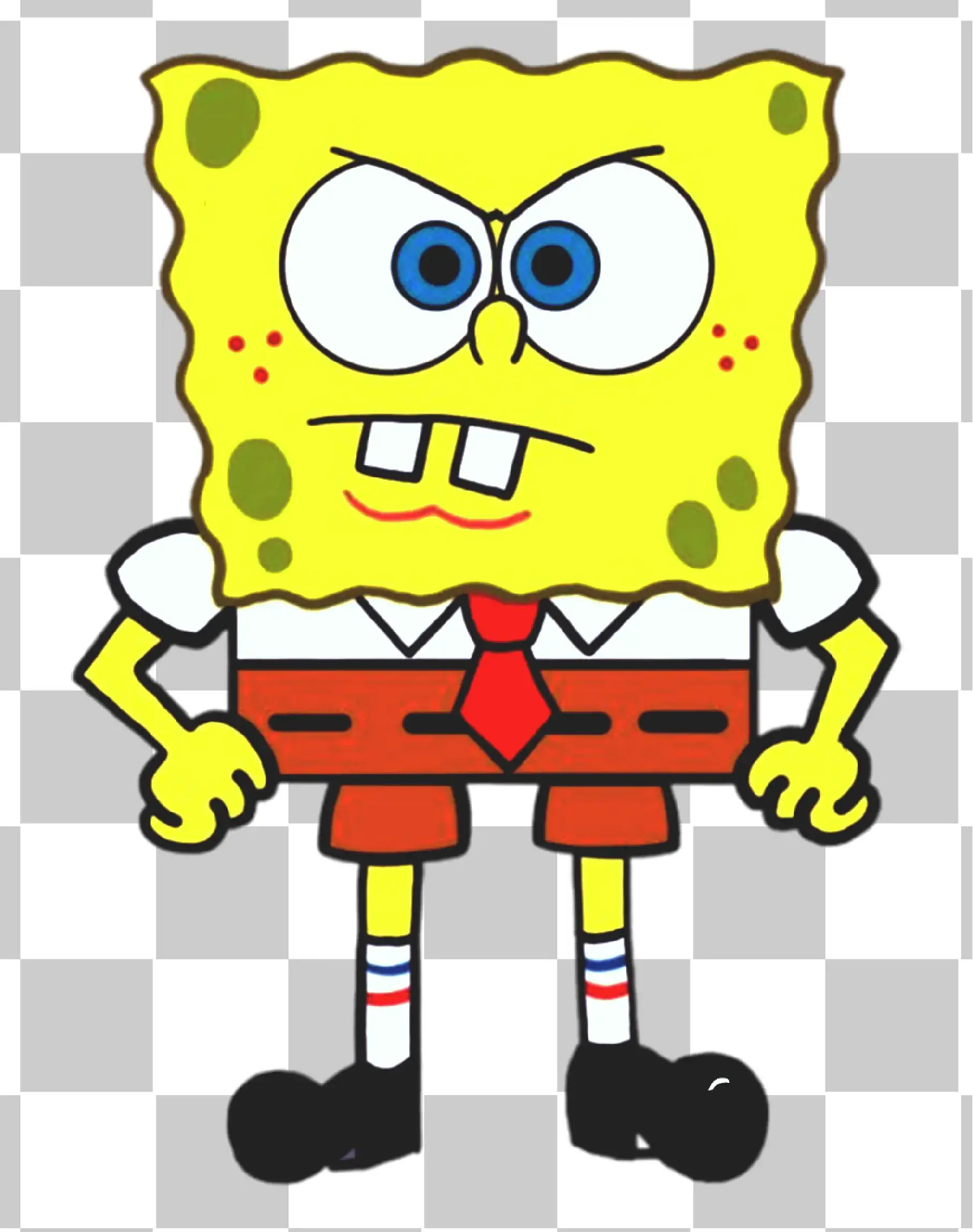 SpongeBob Angry Cartoon Png - Squarepants karaktärsbild med arg uttryck, 