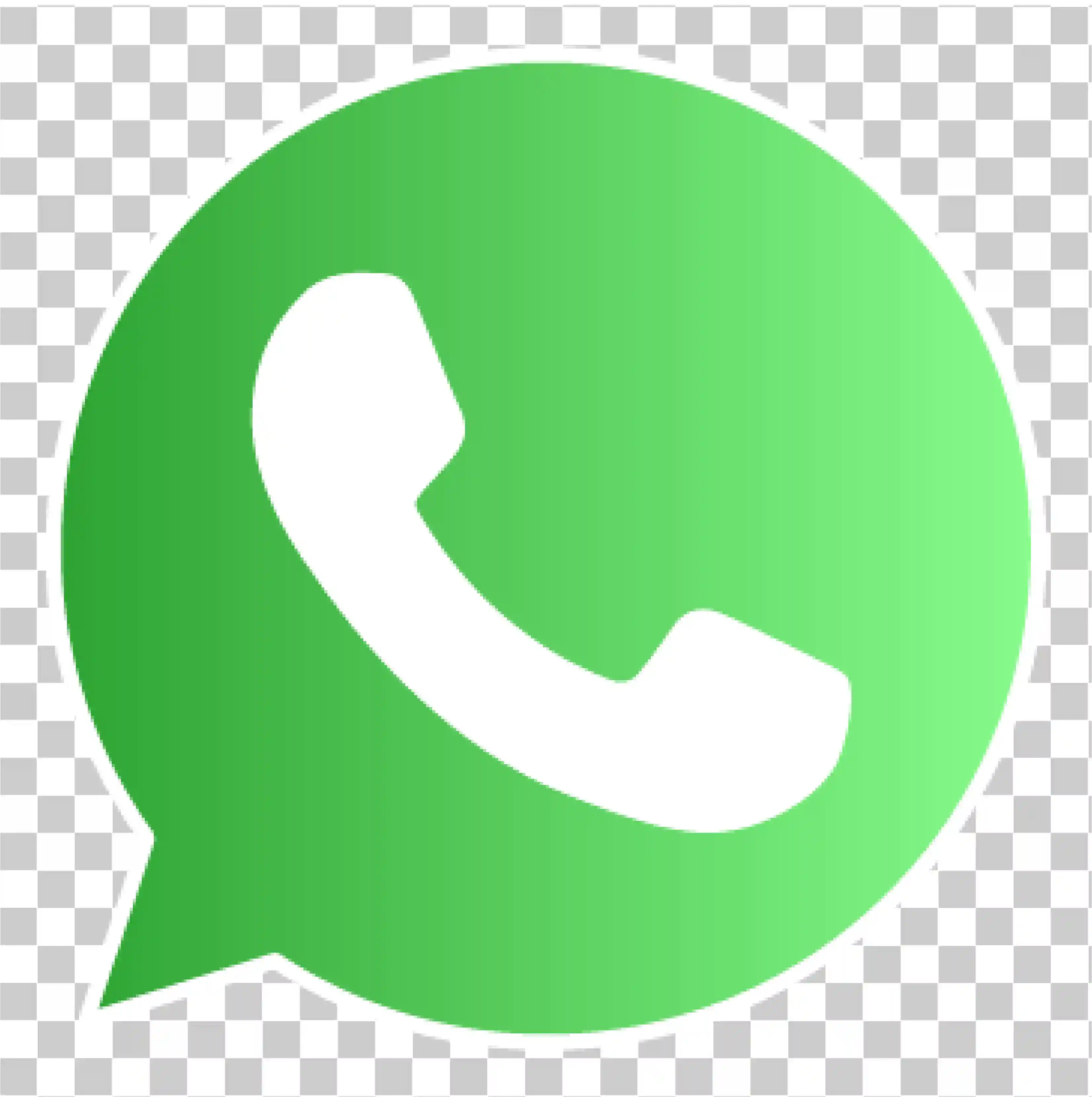 Logotipo de WhatsApp blanco y verde PNG, Icono vectorial transparente, Clipart gratuito para uso móvil y web, 