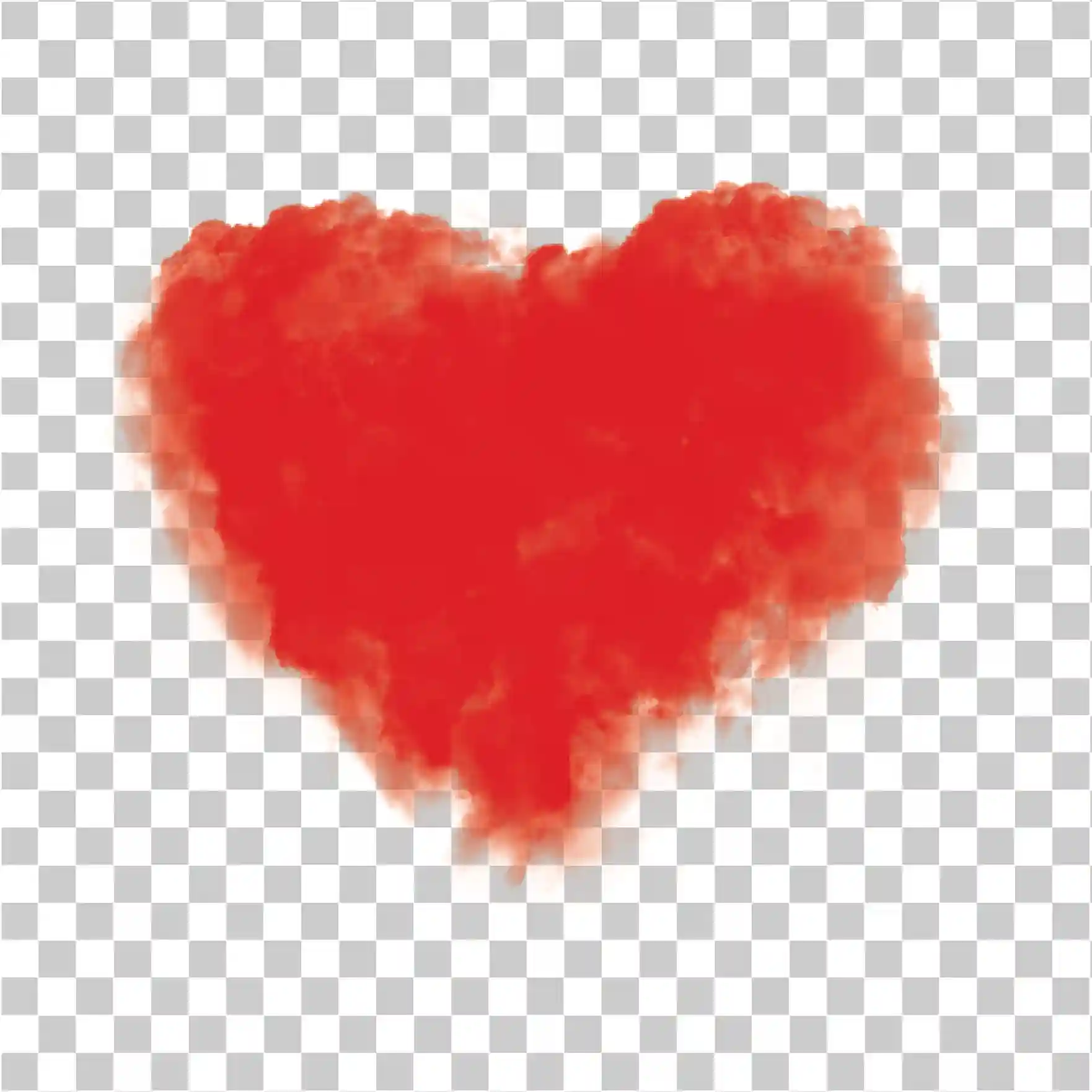Red Cloud Heart PNG, Romantic Love Symbol & Dreamy Digital Art, 