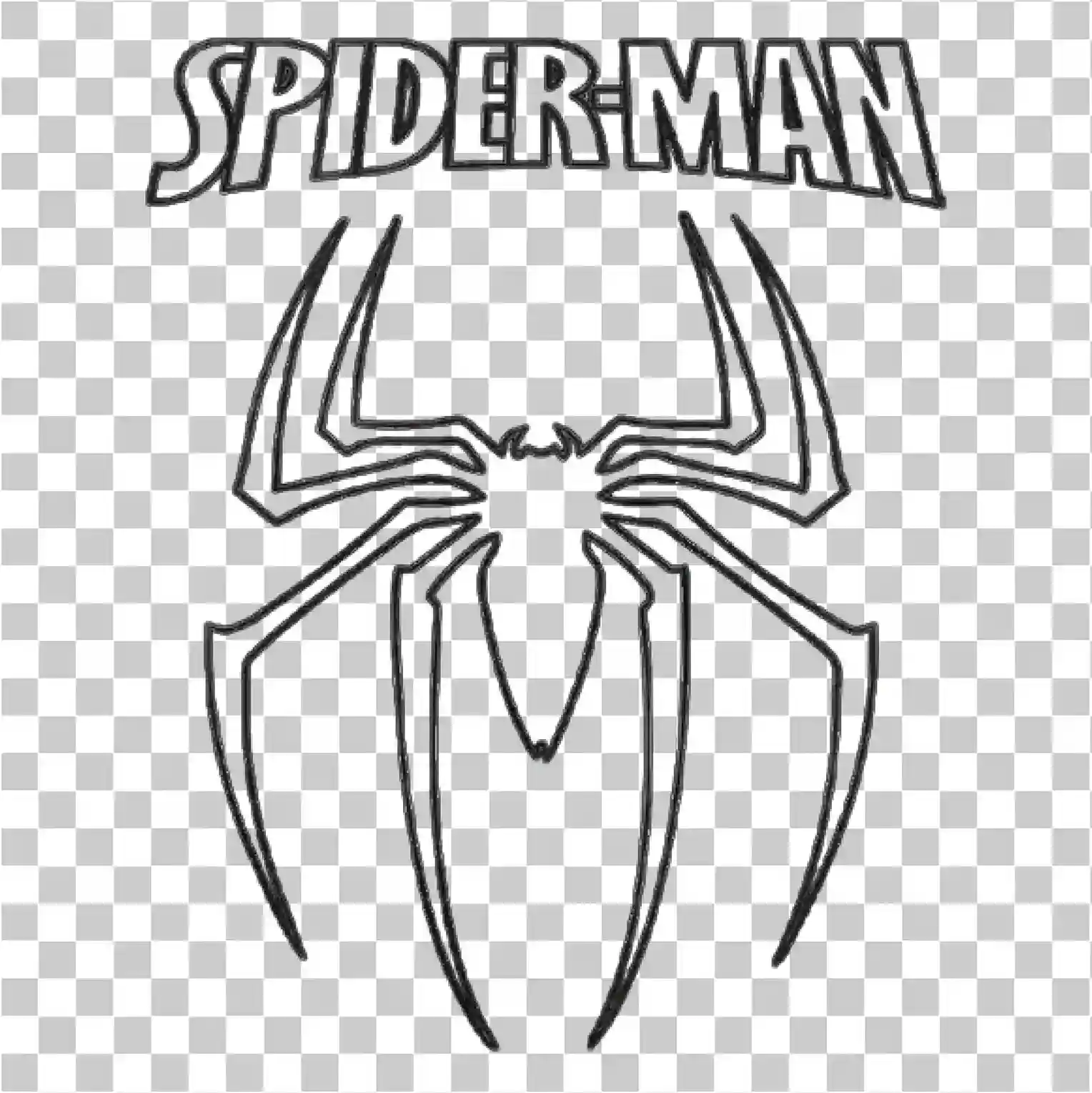 蜘蛛英雄标志PNG矢量标志艺术图形符号设计, 