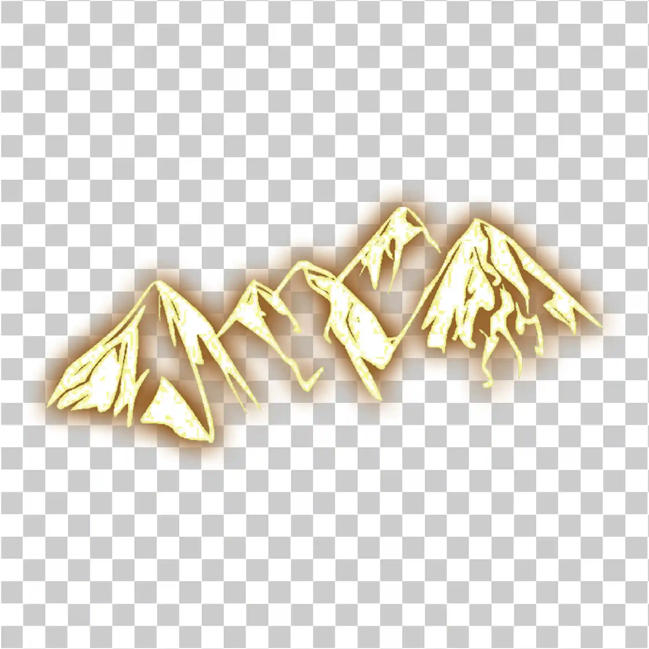 Altın Dağ Logo Simge Amblem PNG Grafik Sanatı Zirve Tasarımı, 