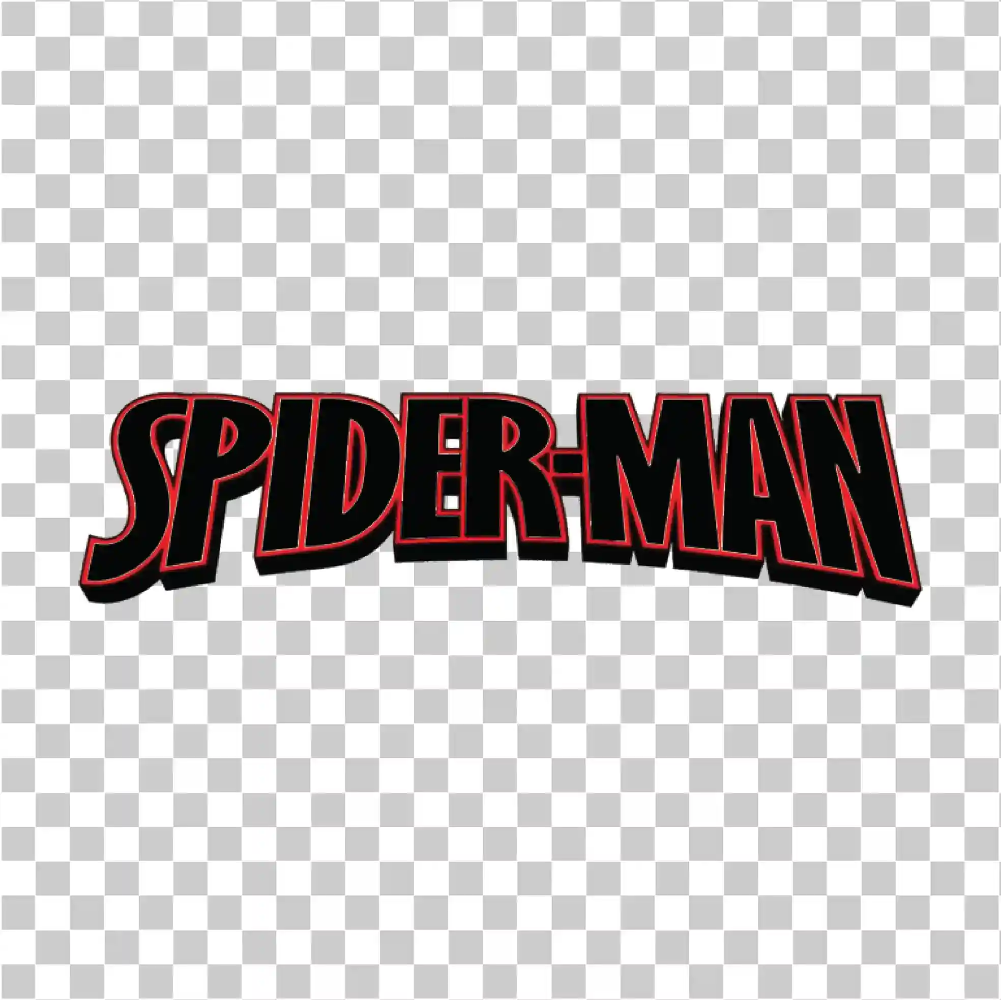 蜘蛛英雄标志矢量卡通艺术和贴纸设计图形, 