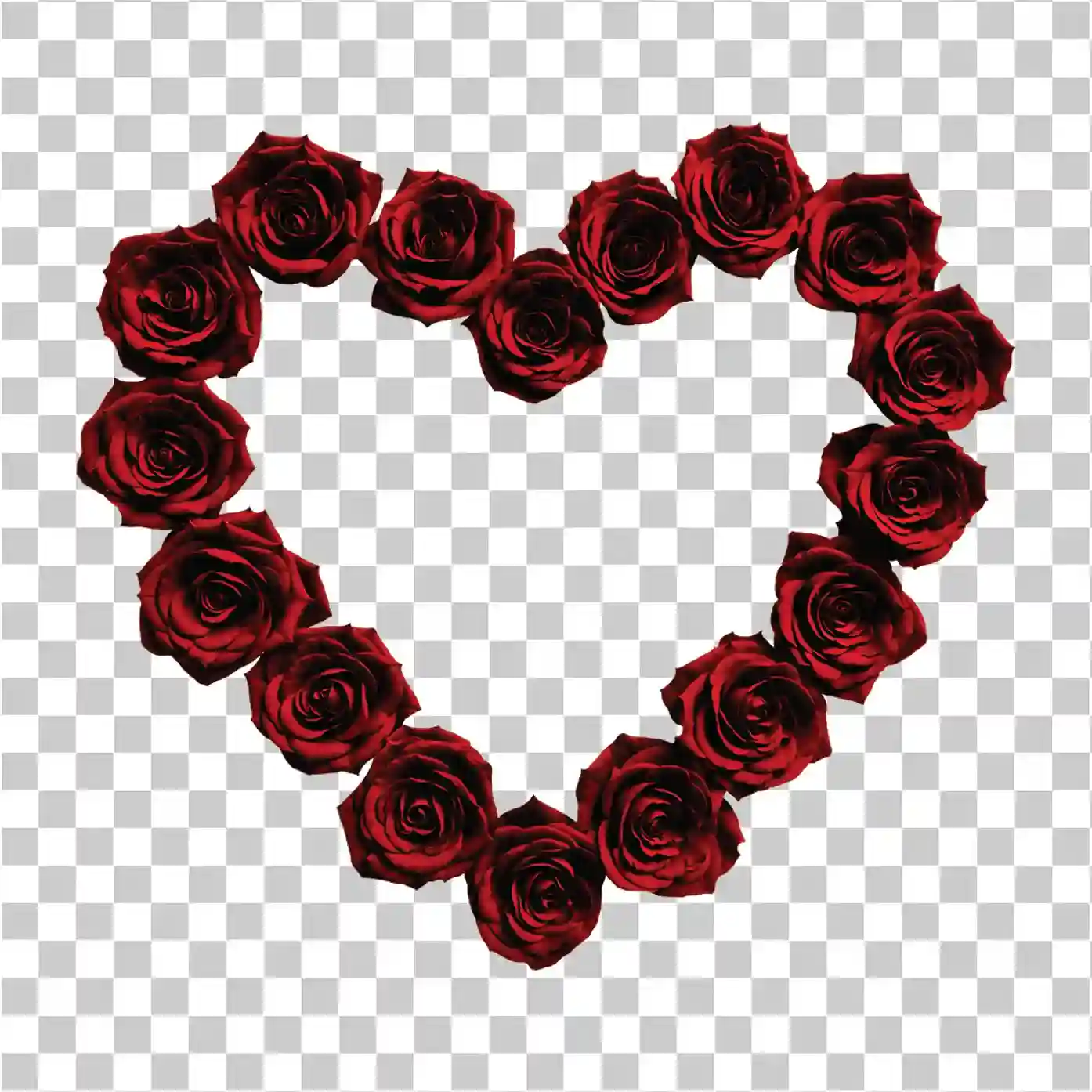 Rose Heart Design, Romantic Floral Love Frame & Valentine Art, 