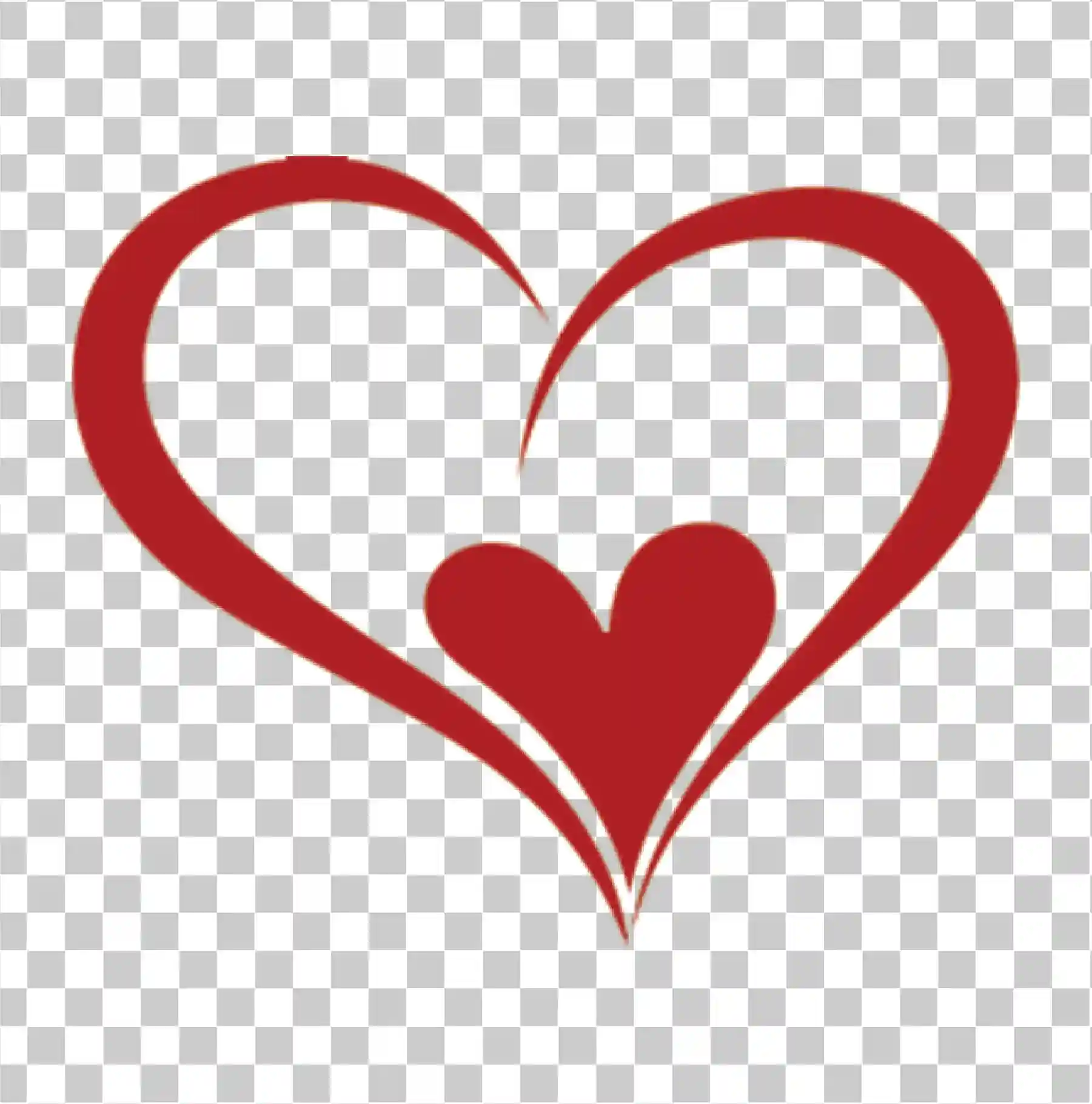 Romantic Heart Logo, Love Icon & Modern Minimal Elegant Design, 