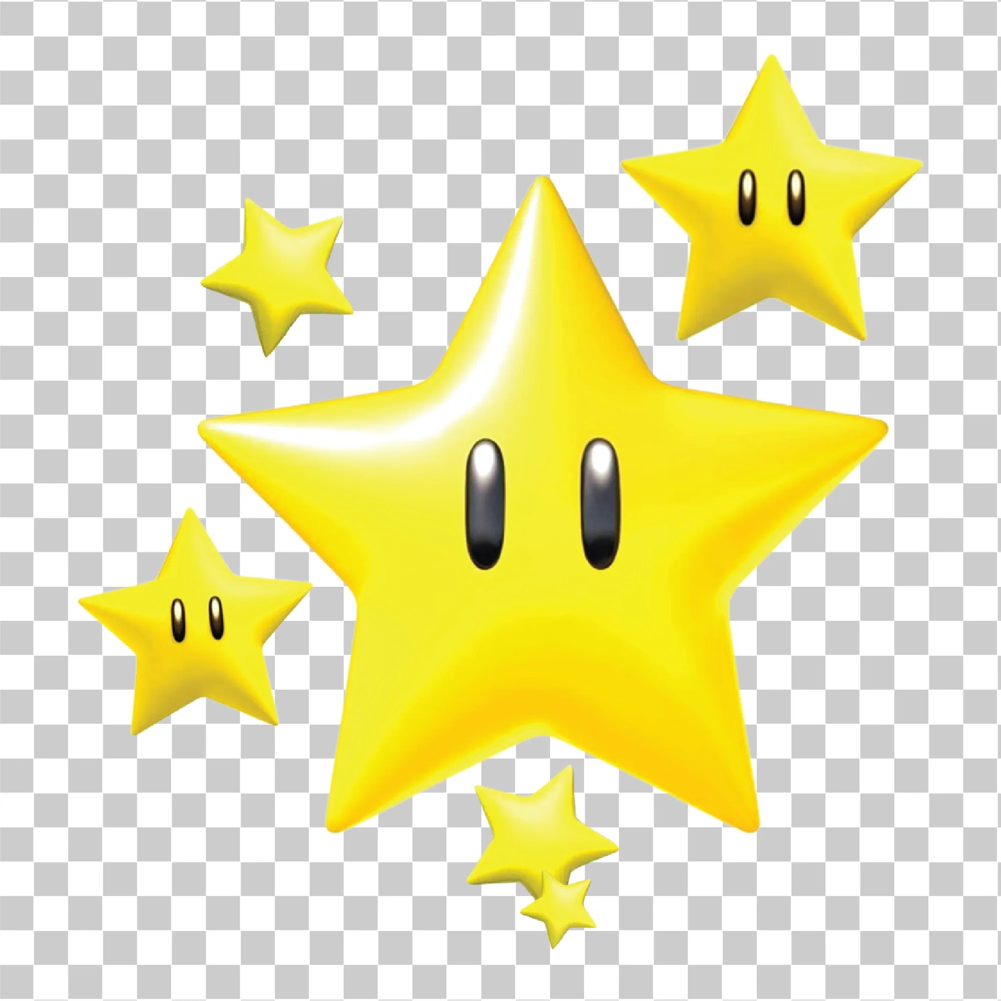 Personaggi di Super Mario Bros - Mario, Yoshi, Bowser, Giallo stella e carta mario clipart, 