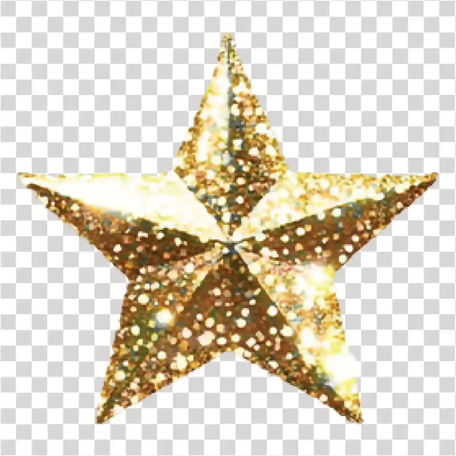 Sparkling Star Clipart, Aur, 3D, PNG-uri transparente, 