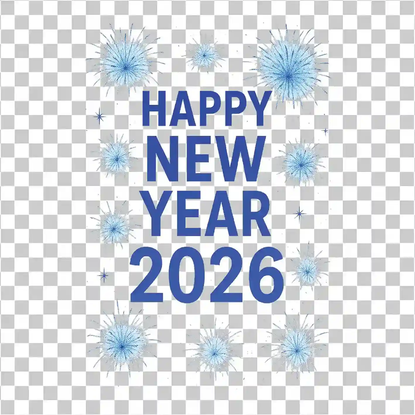 La mulți ani 2026 cu focuri de artificii PNG sărbătorire imagine, 