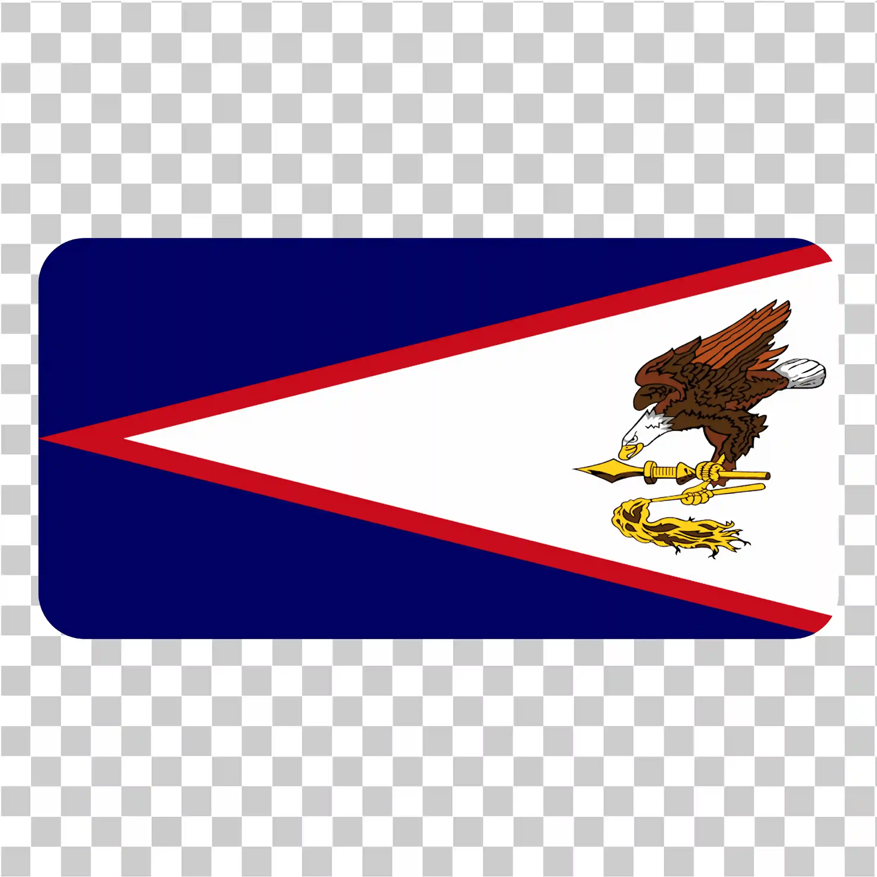 American Samoa Flag, Samoa Flag PNG, Rounded Square Flag Vector, National Symbol, Samoa Day, American Samoa PNG, 
