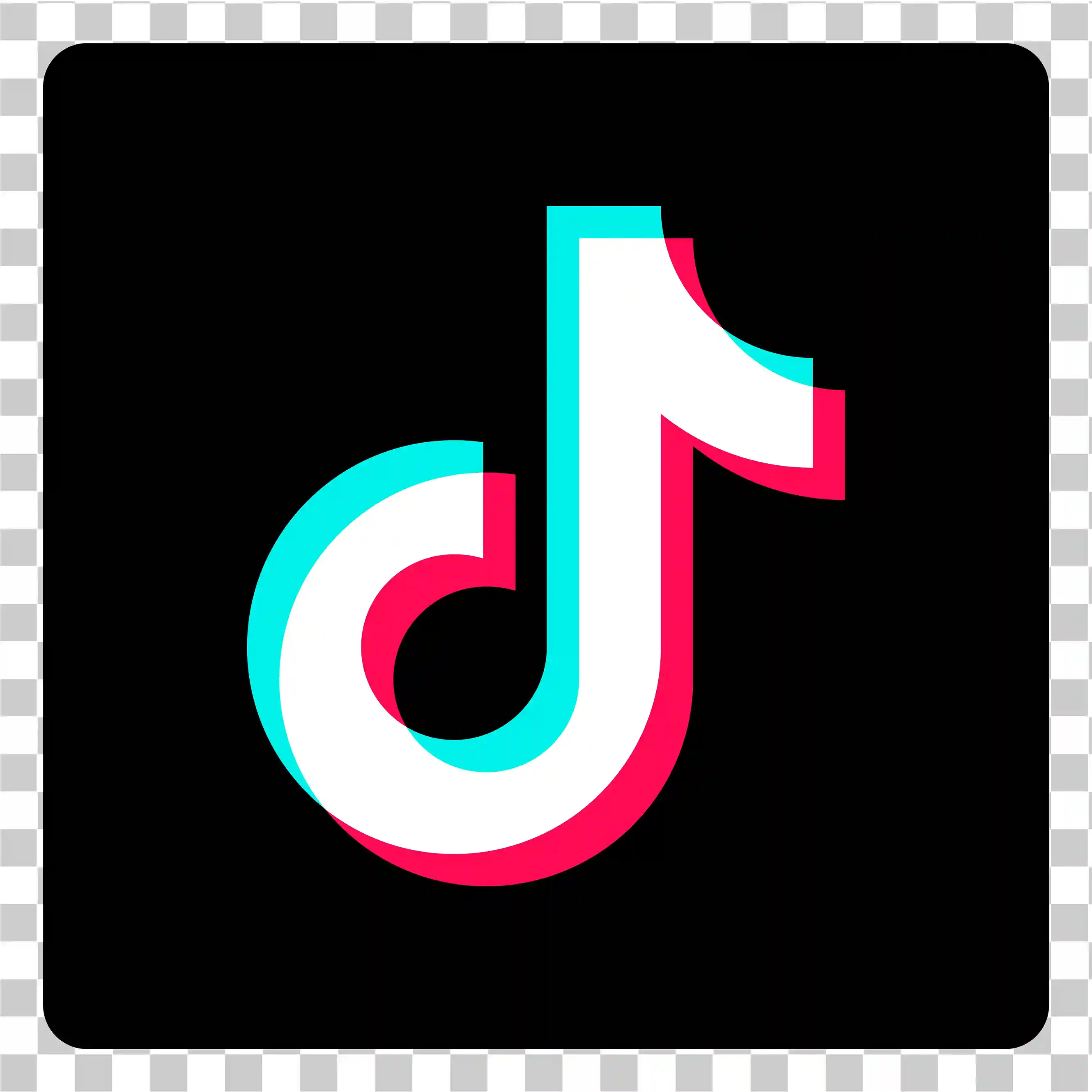 LOGO DE TIKTOK PNG, Icono de tiktok, logotipo negro Tiktok, Logotipo cuadrado Tiktok, Tiktok Vector, logotipo de fondo transparente, 