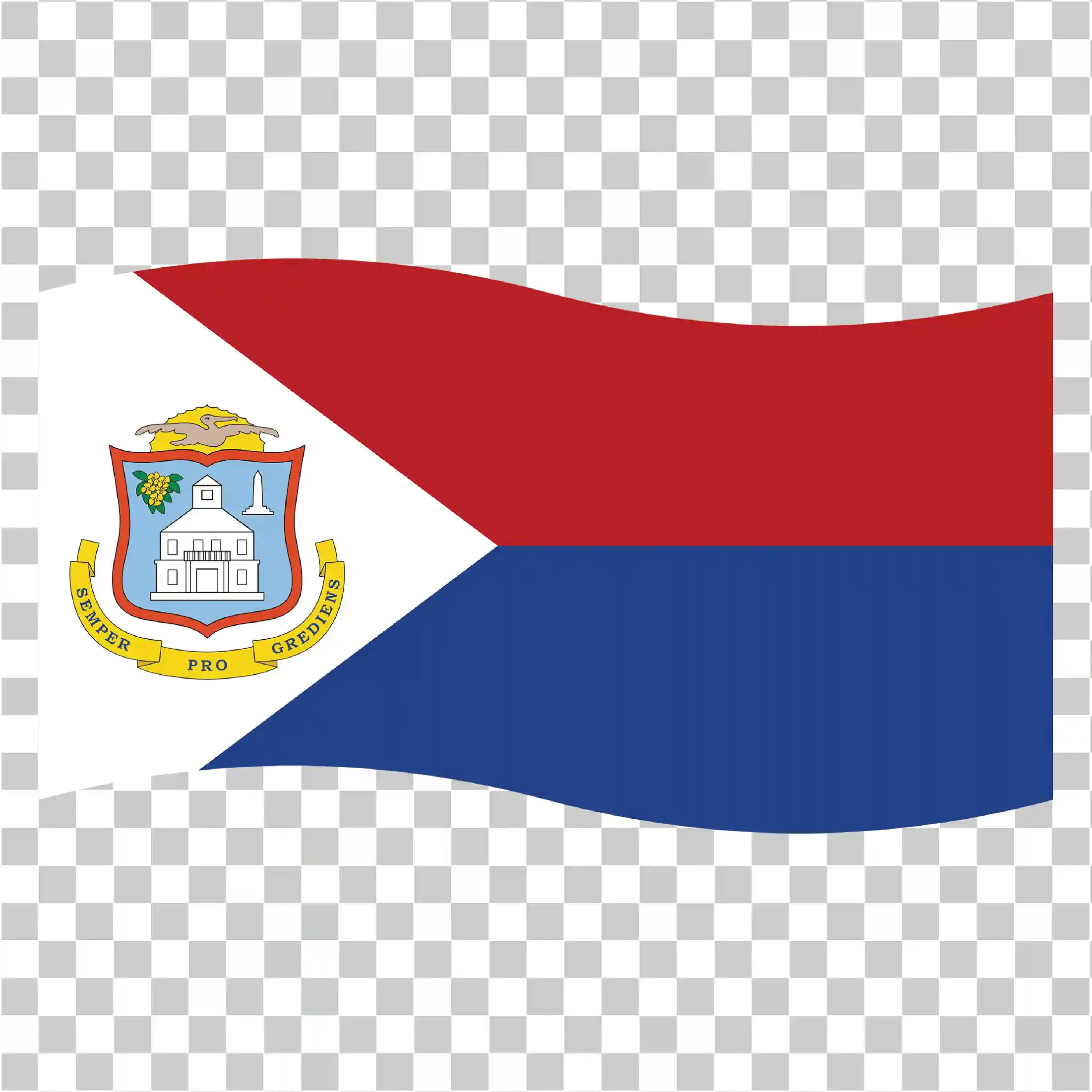 Flaga Sint Maarten, Macha PNG, Symbol narodowy z teksturą, 