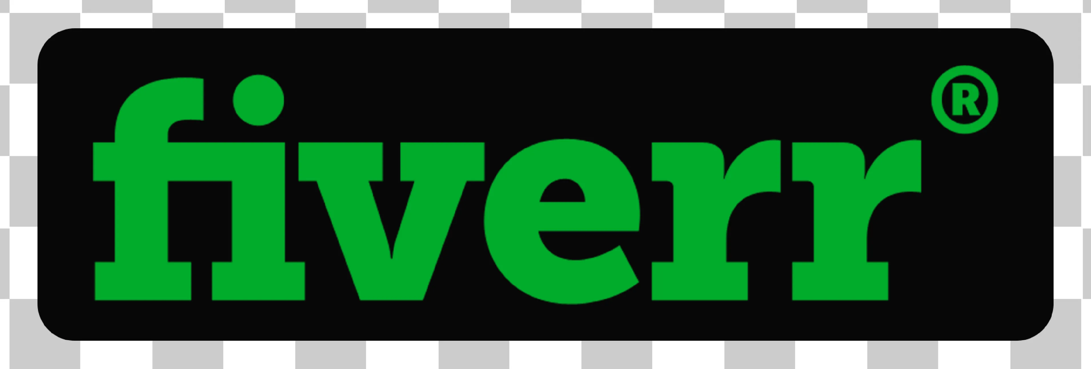 FIVERR LOGO PNG - Transparent svart & grön ikon för frilansare och digital marknadsföringsbruk, 