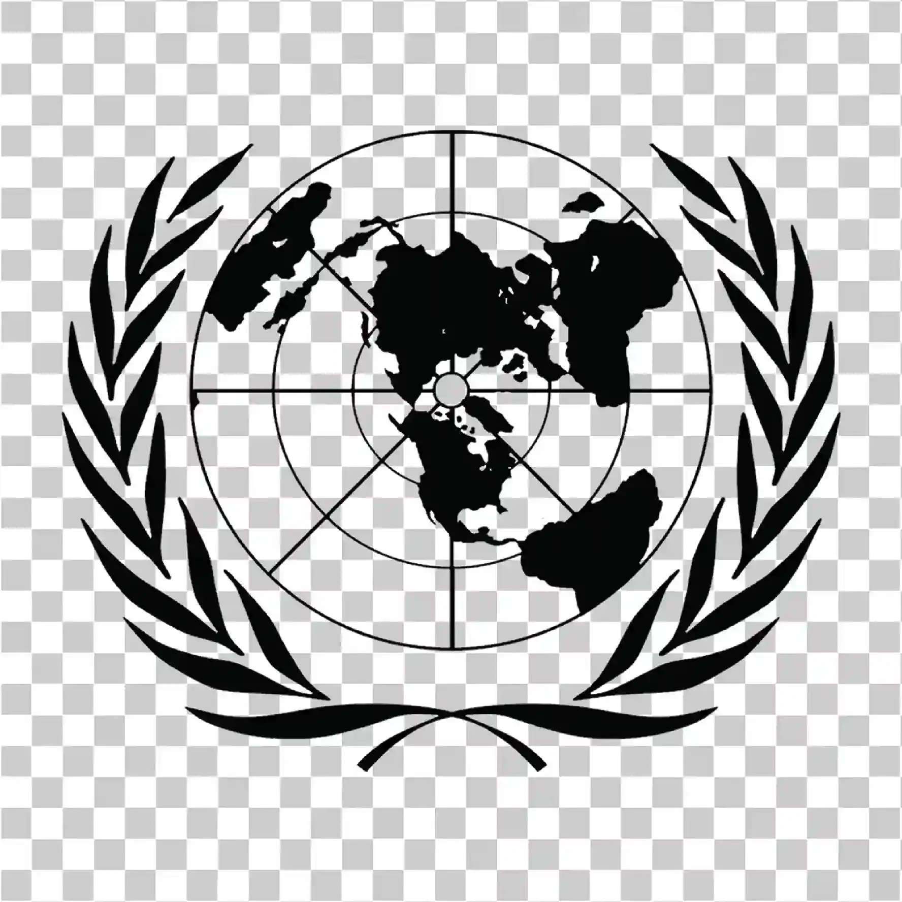 شعار الأمم المتحدة الأسود, شعار الأمم المتحدة, رمز السلام PNG, 