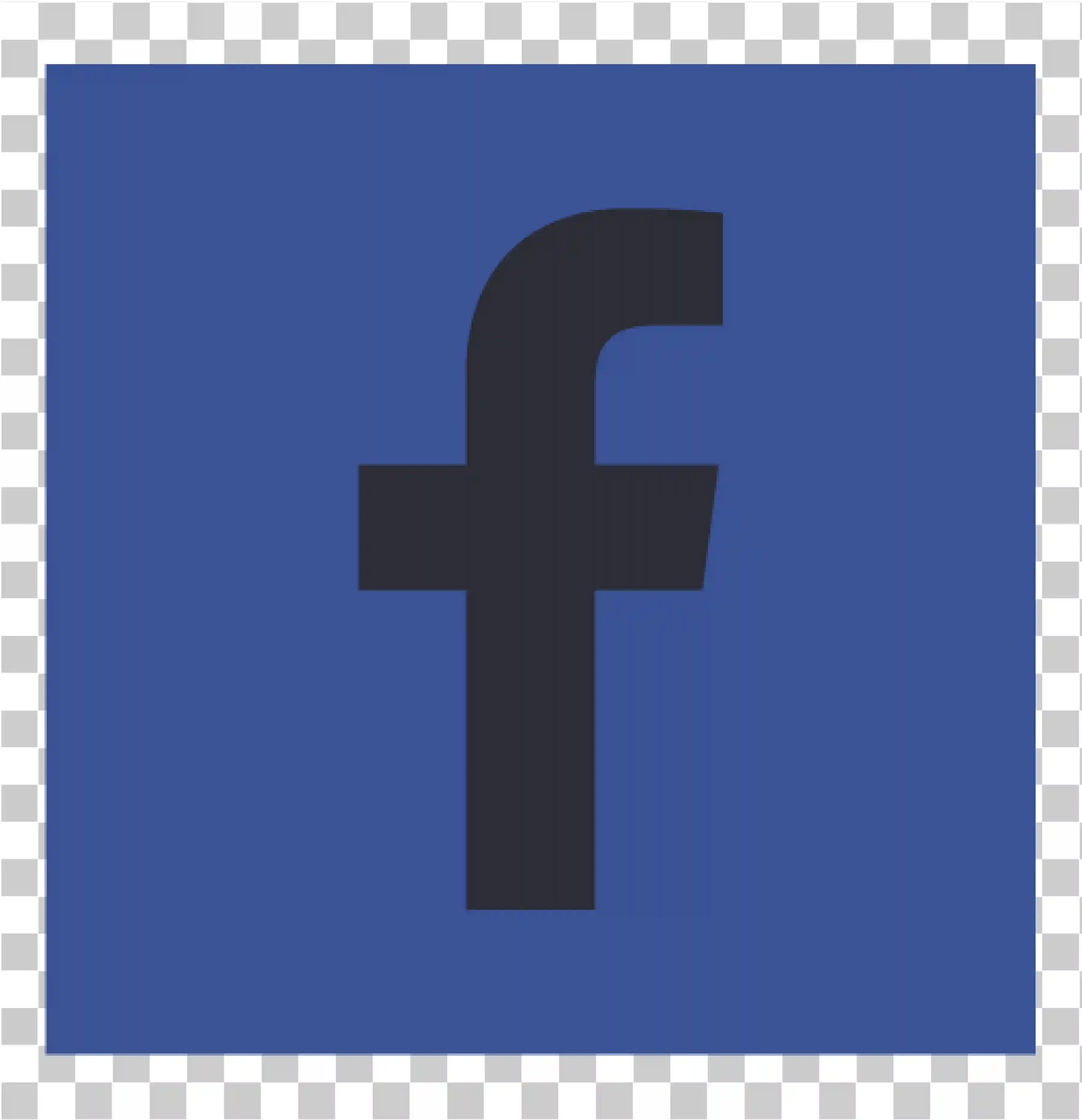 Black Facebook -logotyp PNG med blå bakgrund, FB -appikon, Fyrkantig vektor, 