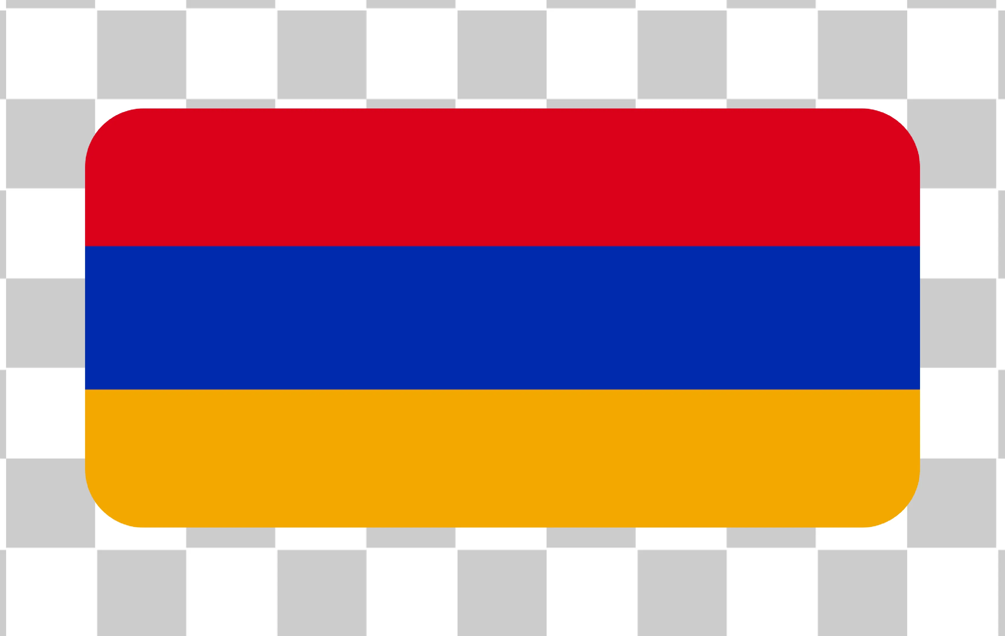 Armenien Flagge Vektor - Lackierte Textur, Nationalflagge im abgerundeten Square -Design, 